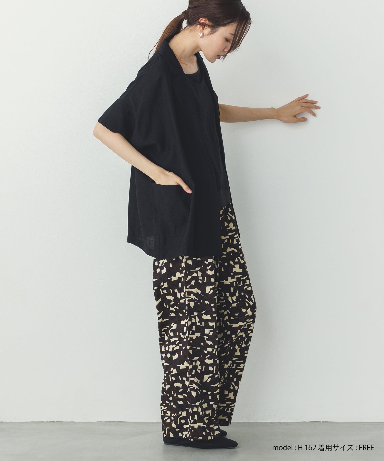 ワッシャーサテン シャツジャケット