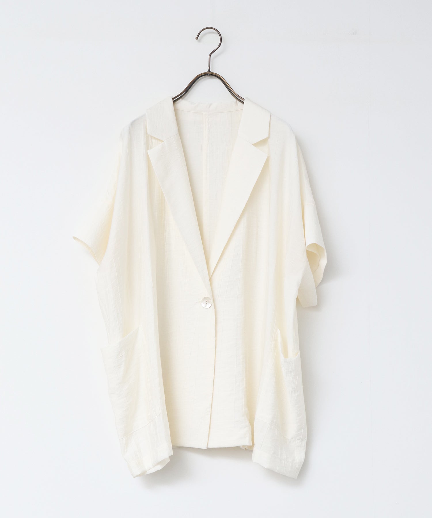 ワッシャーサテン シャツジャケット