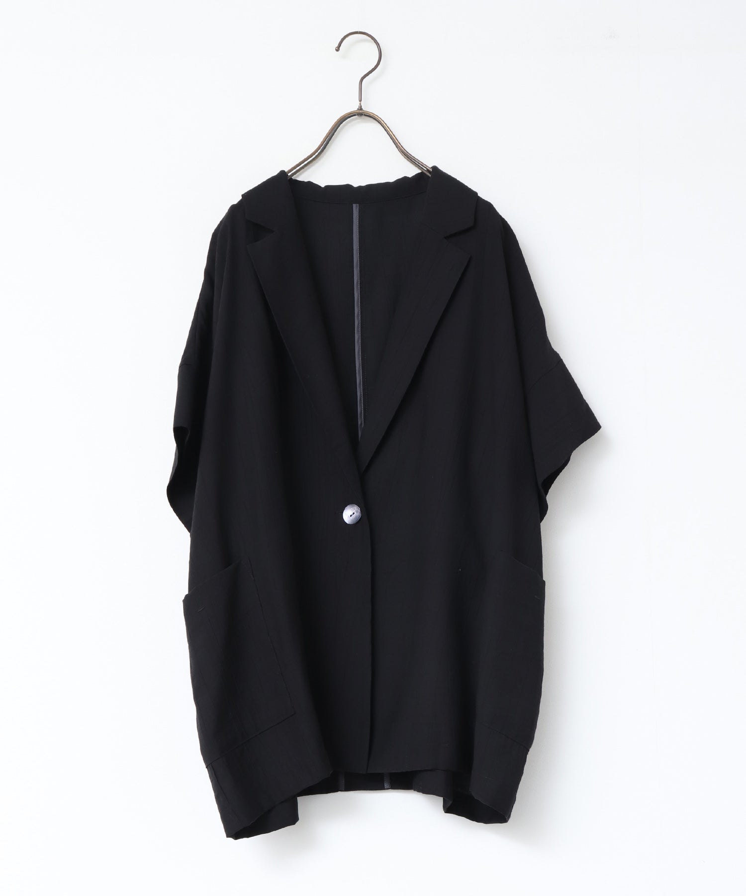 ワッシャーサテン シャツジャケット