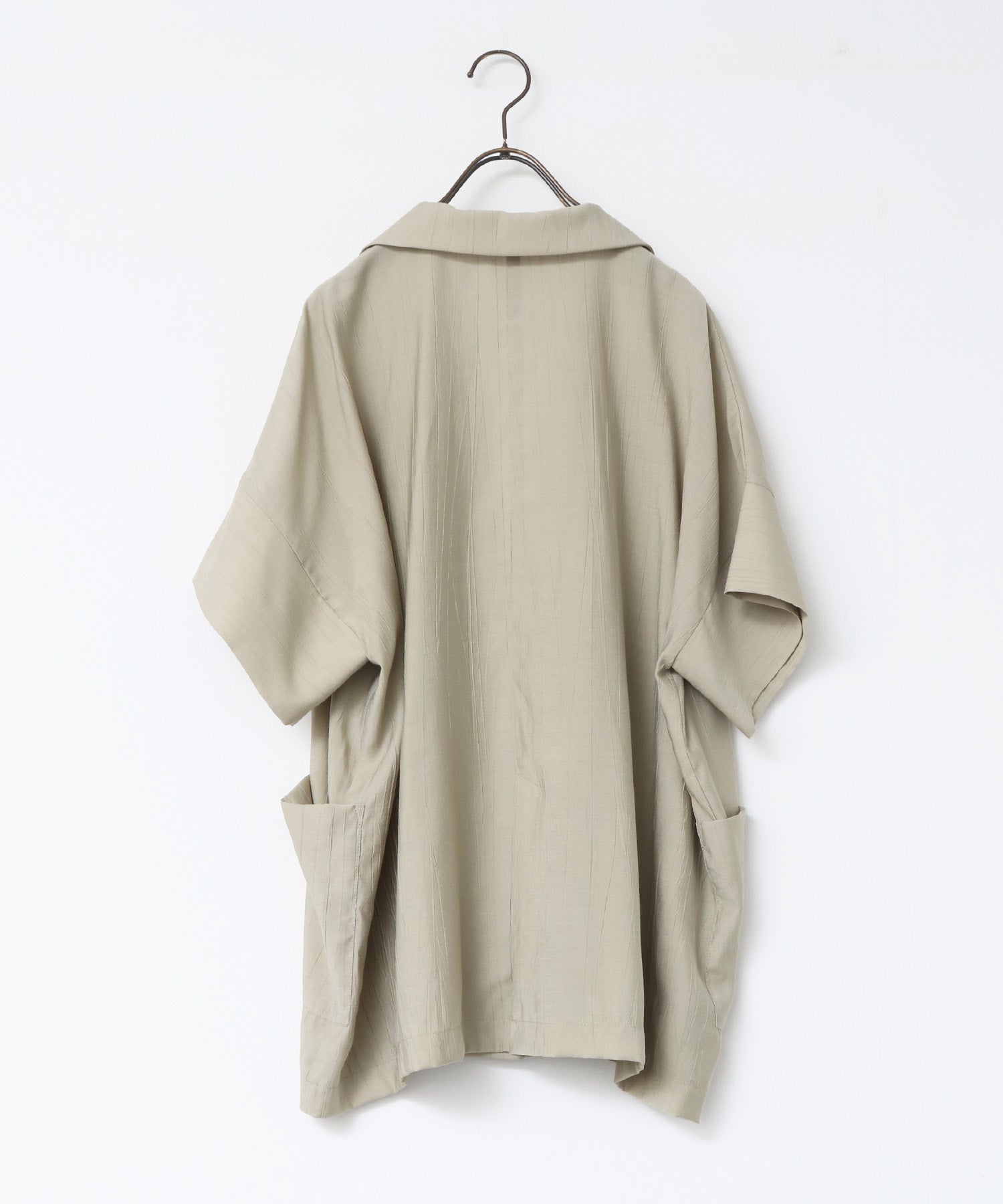 ワッシャーサテン シャツジャケット