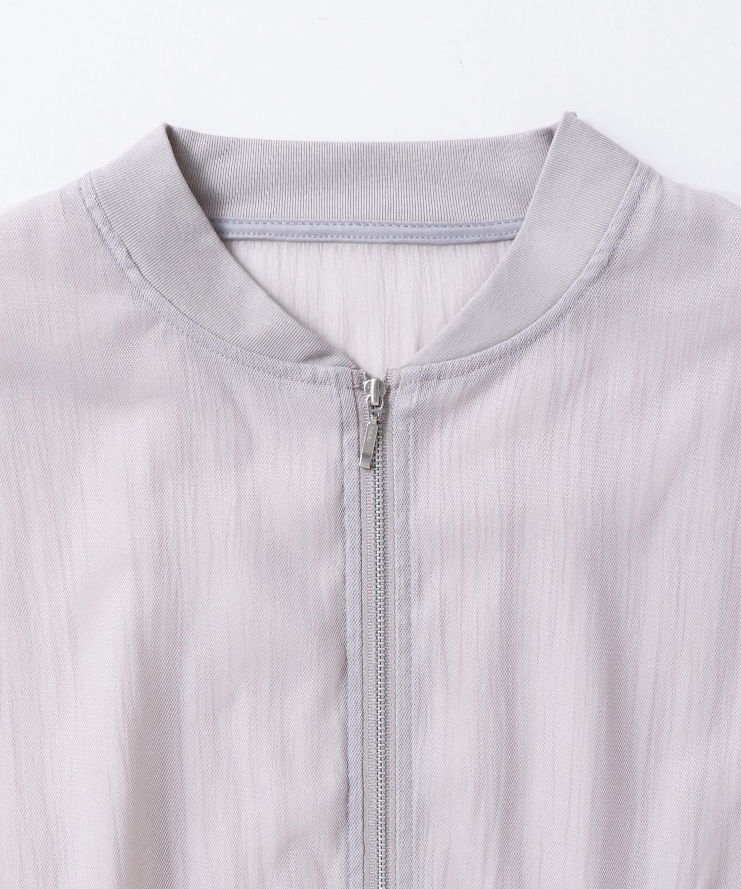 チュールシアー チェックブルゾン