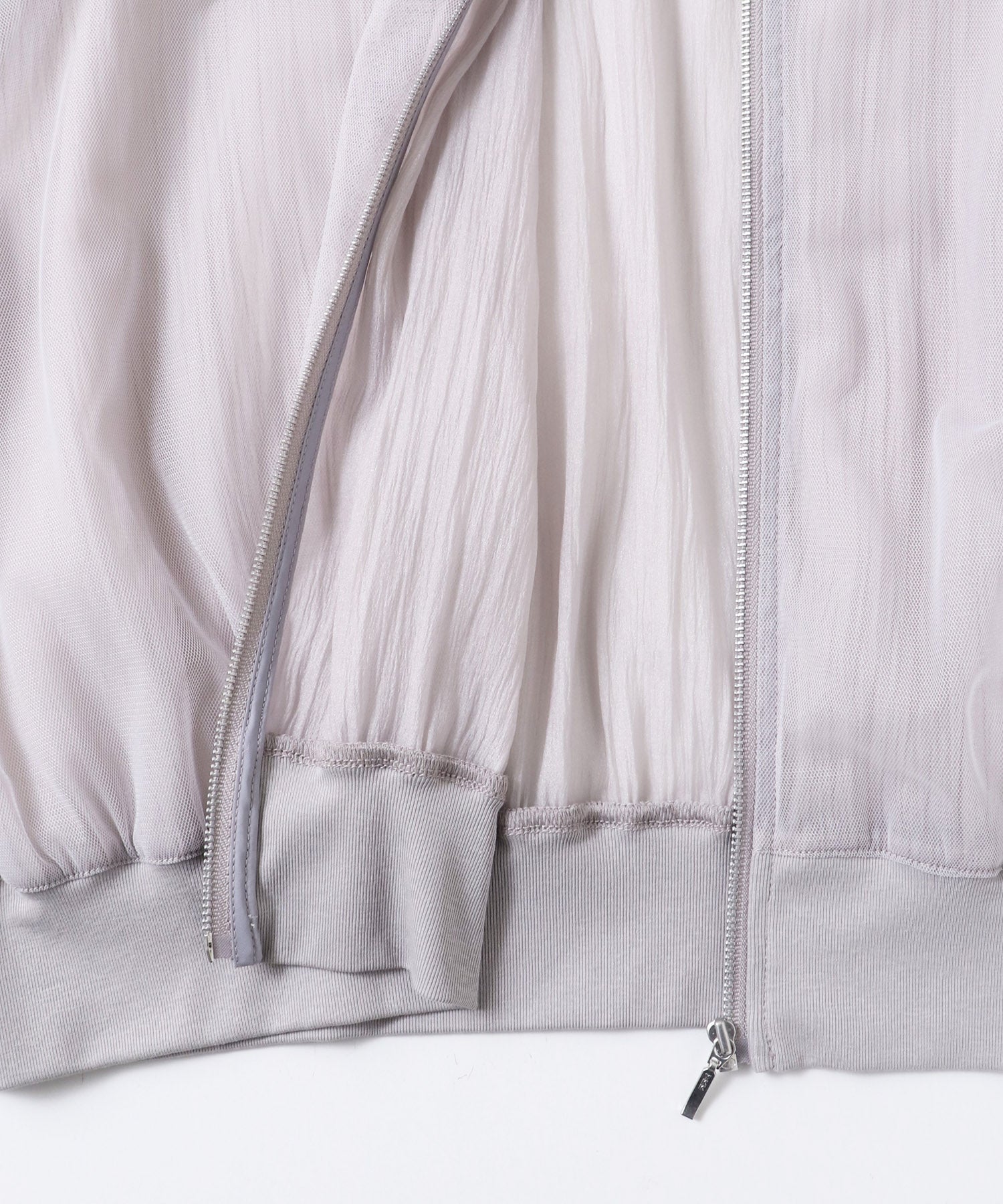 チュールシアー チェックブルゾン