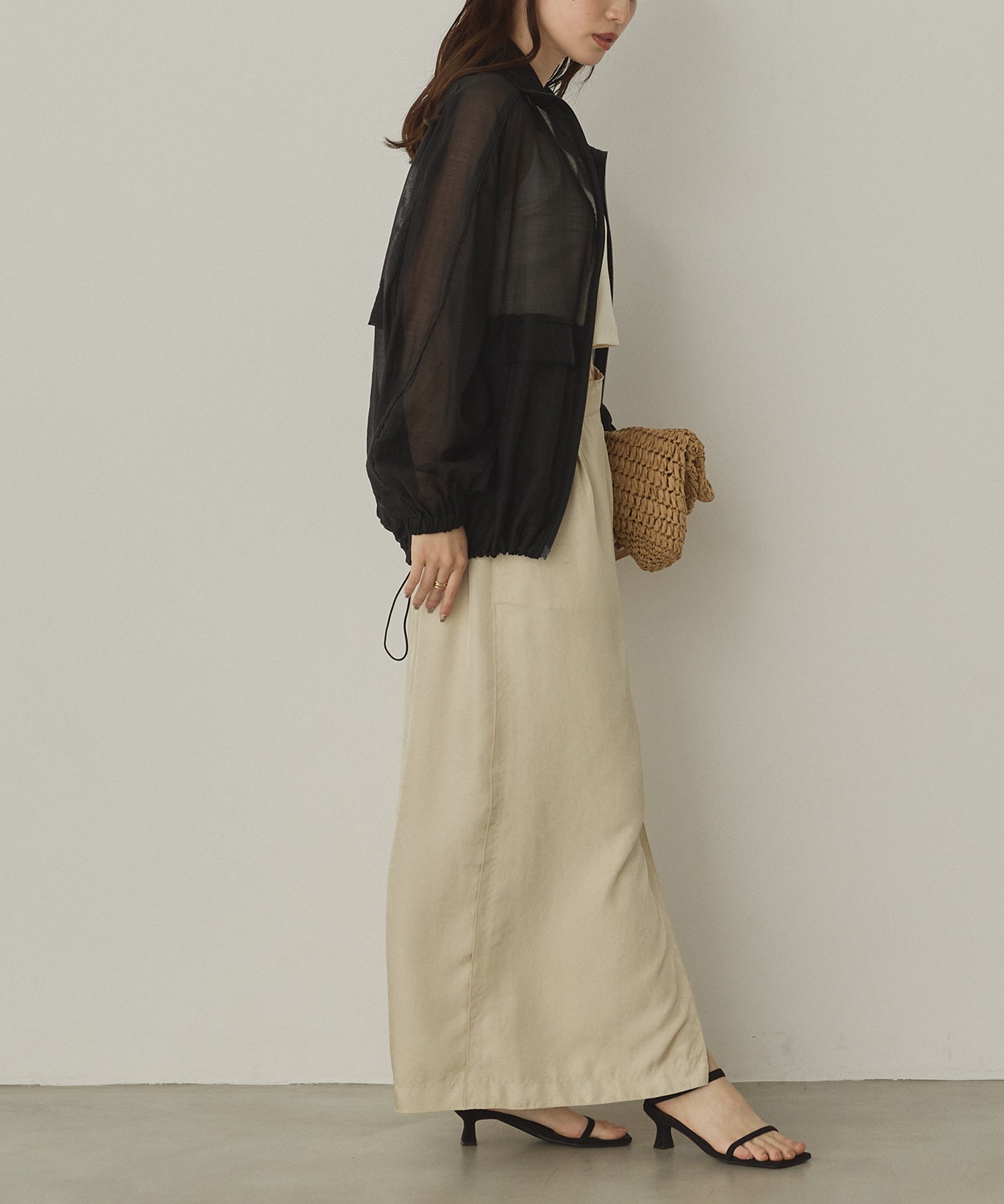 セルロース ナイロンシアー Wジップブルゾン