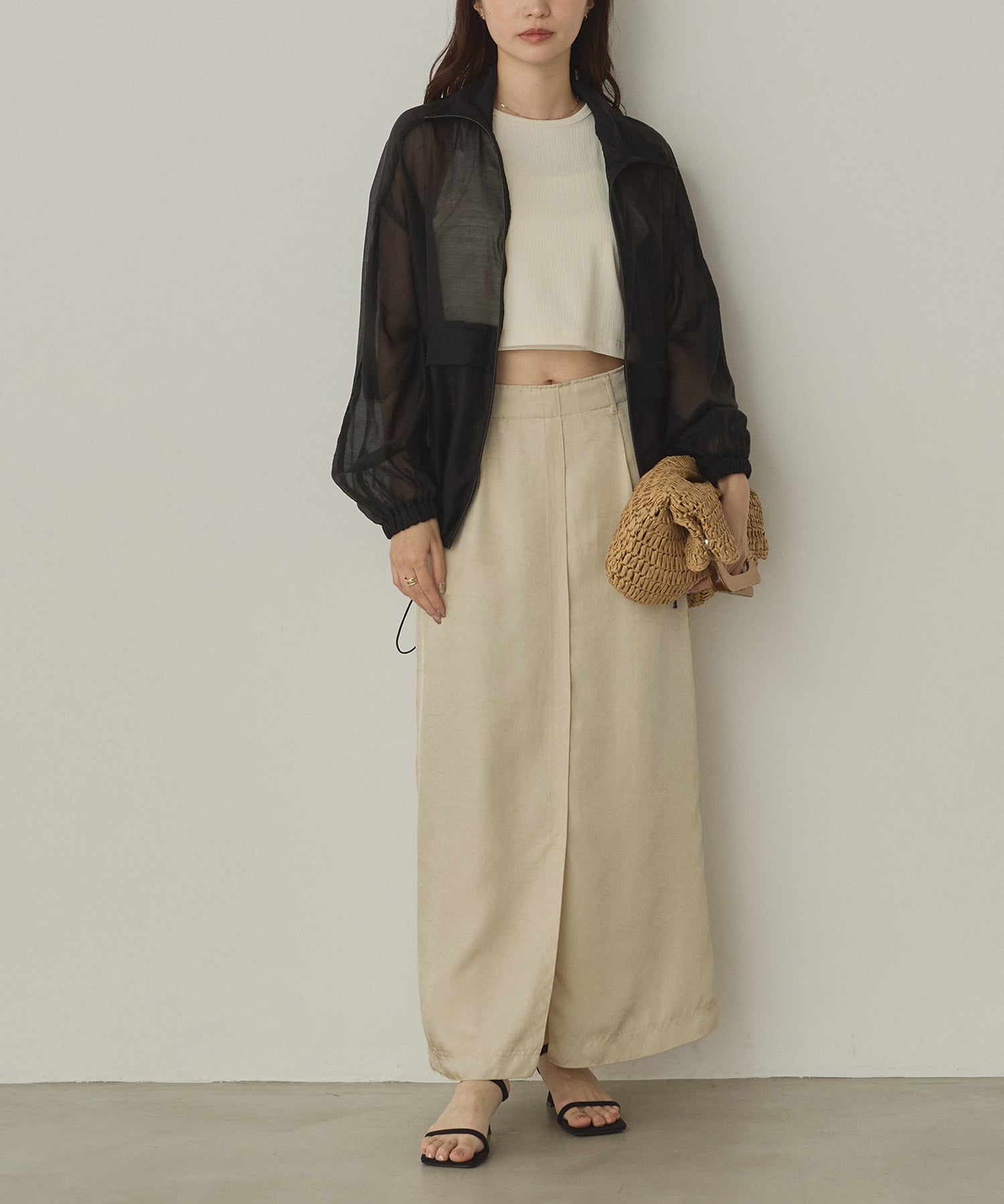 セルロース ナイロンシアー Wジップブルゾン