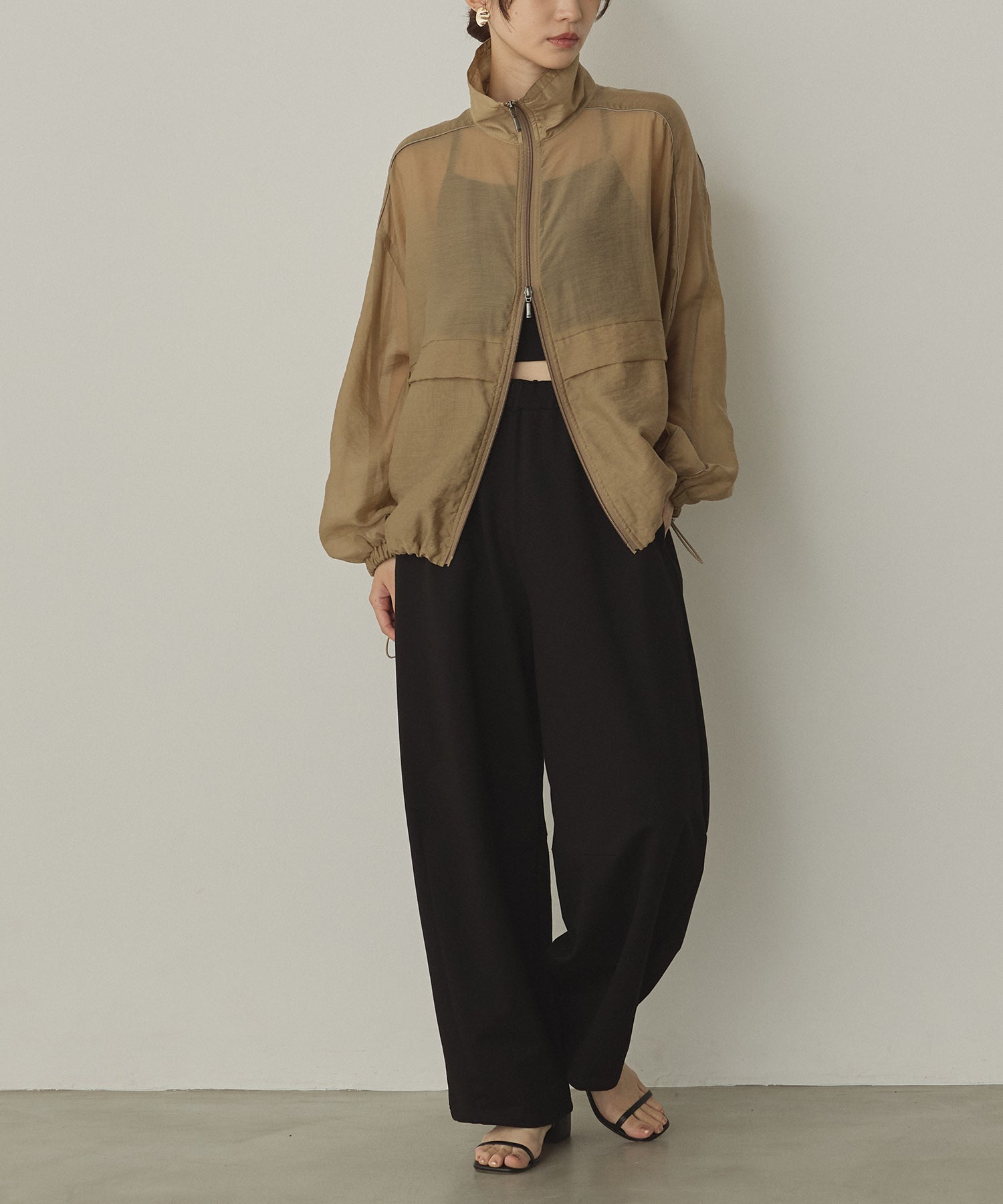 セルロース ナイロンシアー Wジップブルゾン