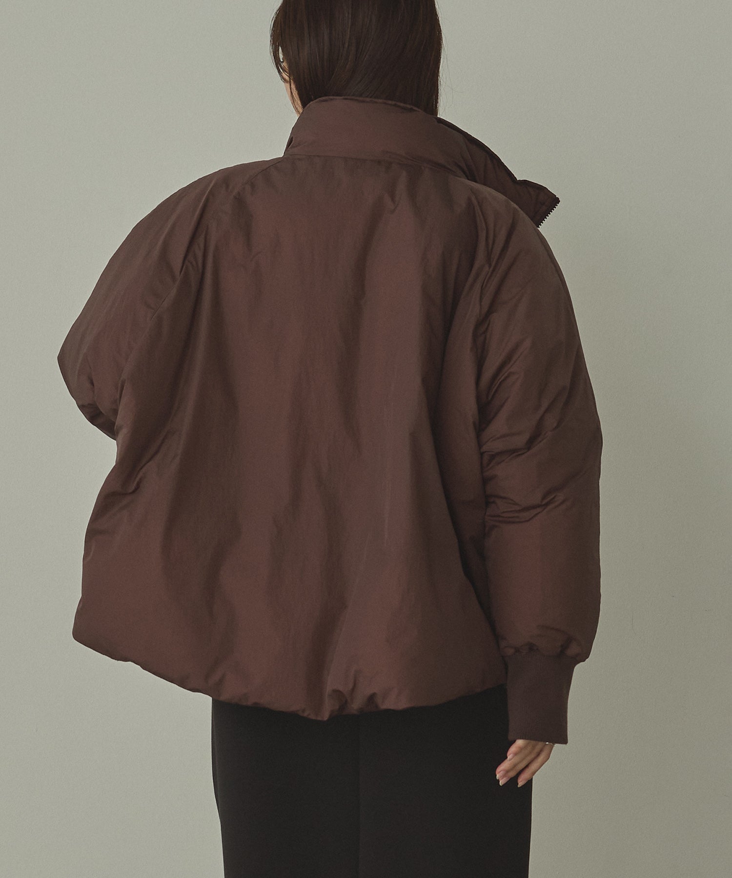 中綿 ワッシャーナイロン(撥水)ショートブルゾン