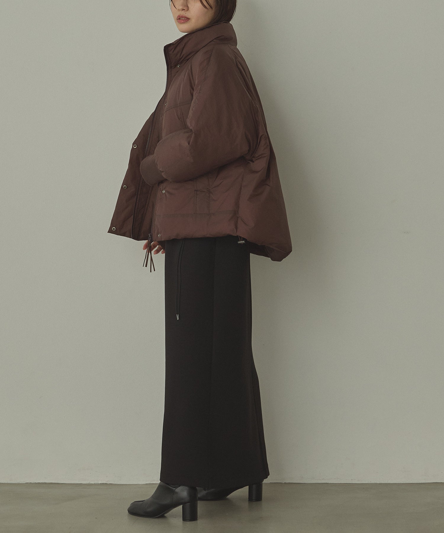 中綿 ワッシャーナイロン(撥水)ショートブルゾン