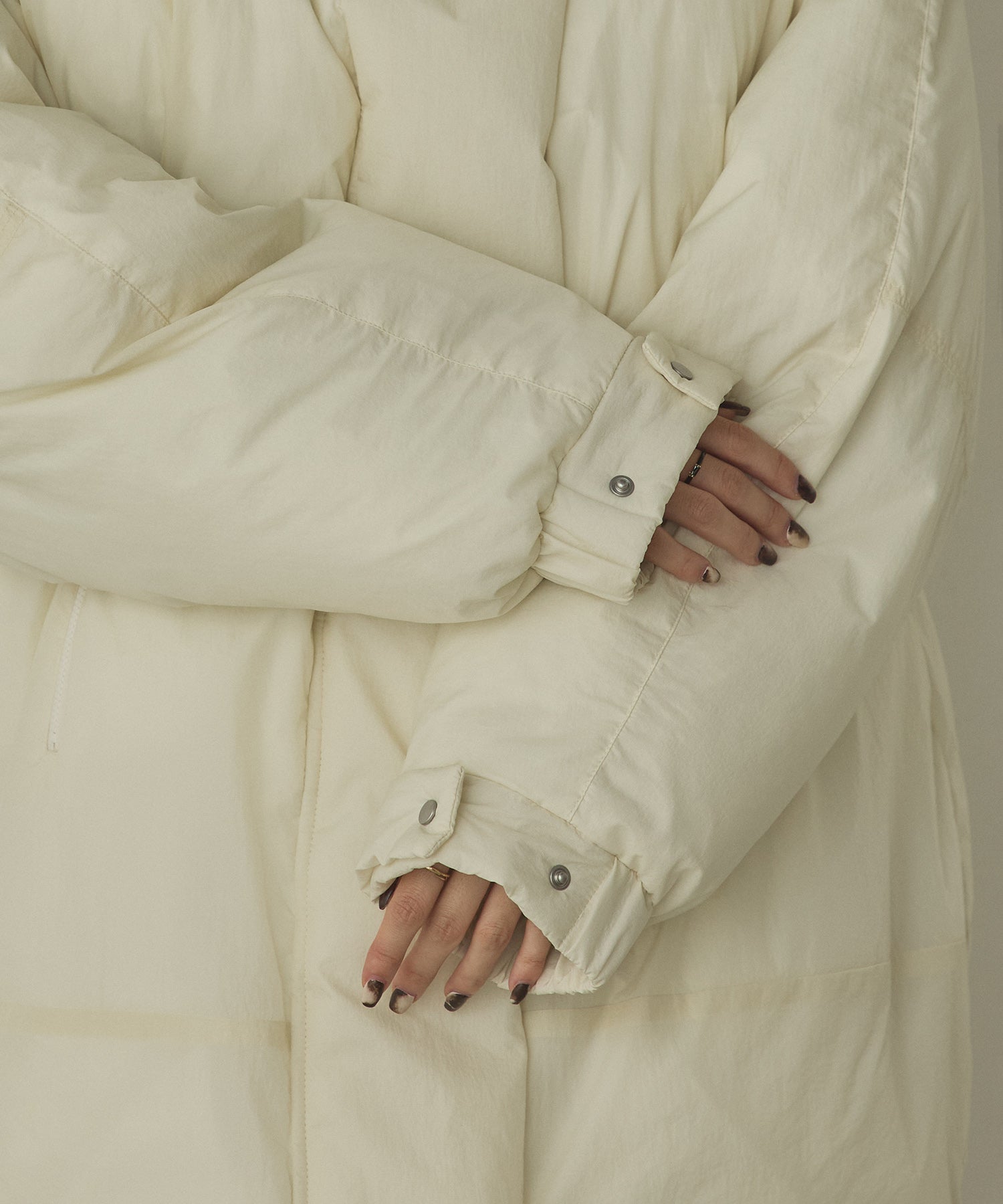 中綿 ワッシャーナイロン(撥水)ミディアムコート