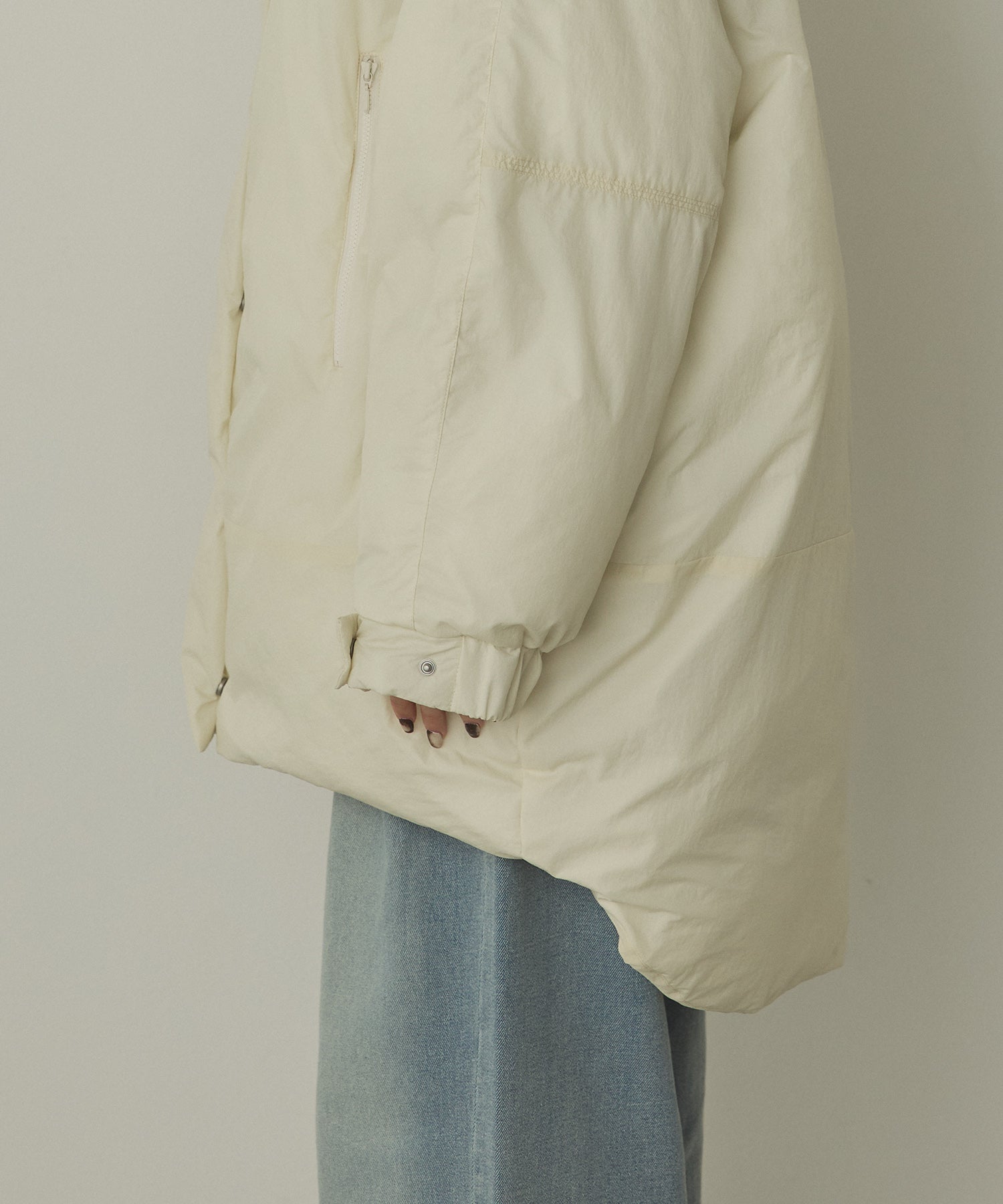 中綿 ワッシャーナイロン(撥水)ミディアムコート