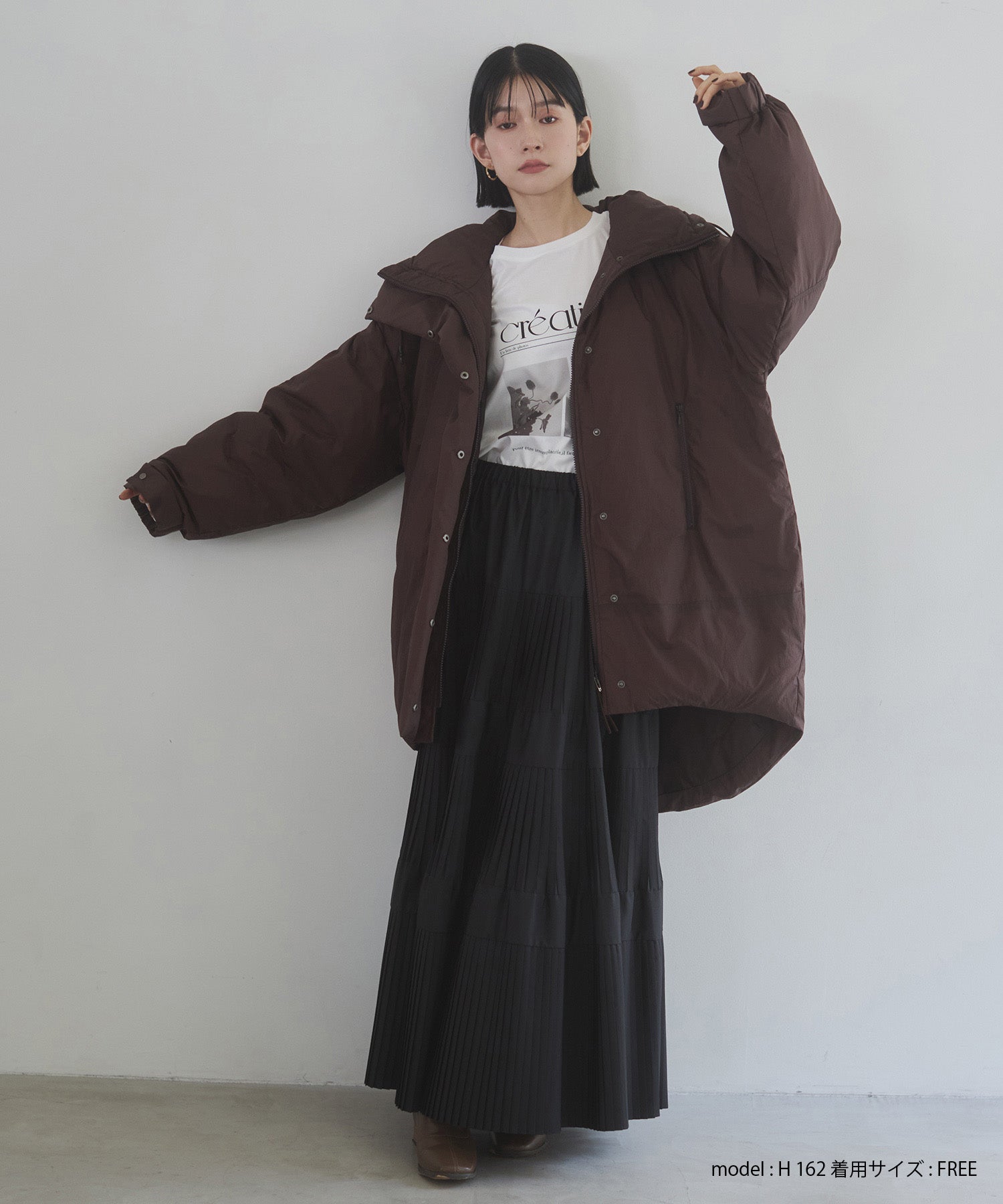 中綿 ワッシャーナイロン(撥水)ミディアムコート