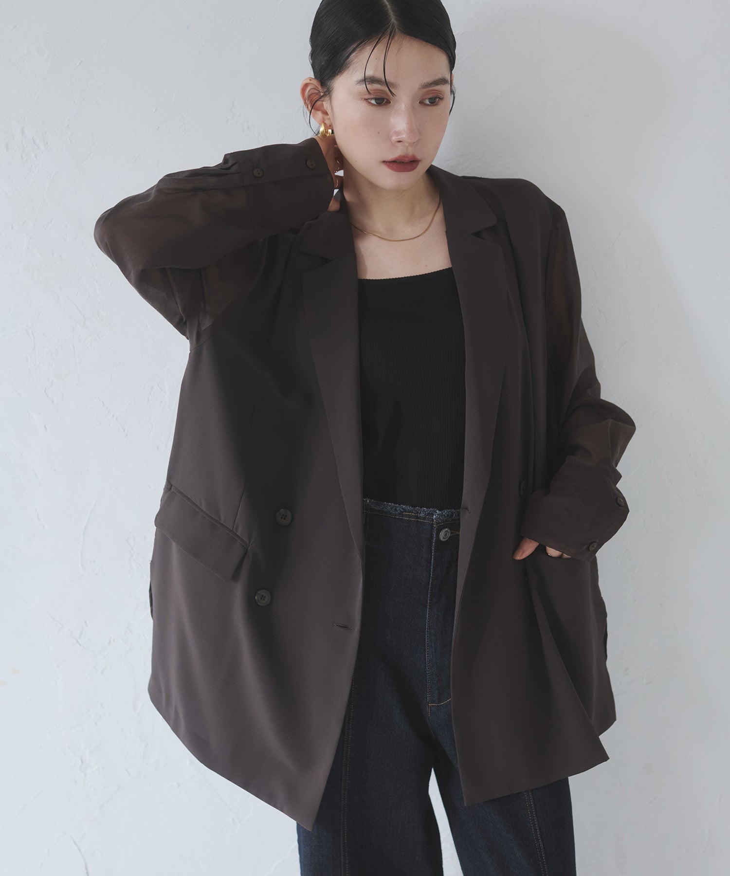 ポリツイル シアーテーラードジャケット