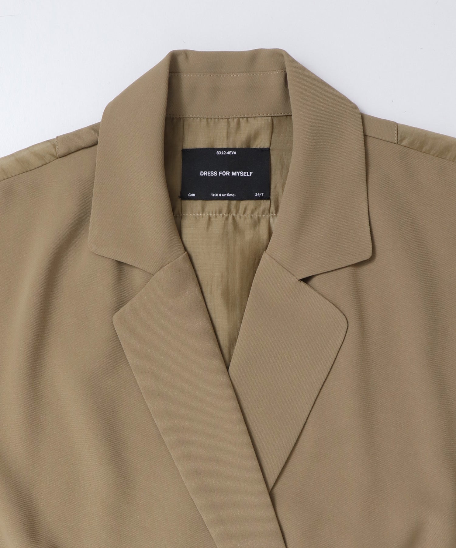 POLY TWILL SHEER TAILORED JACKET