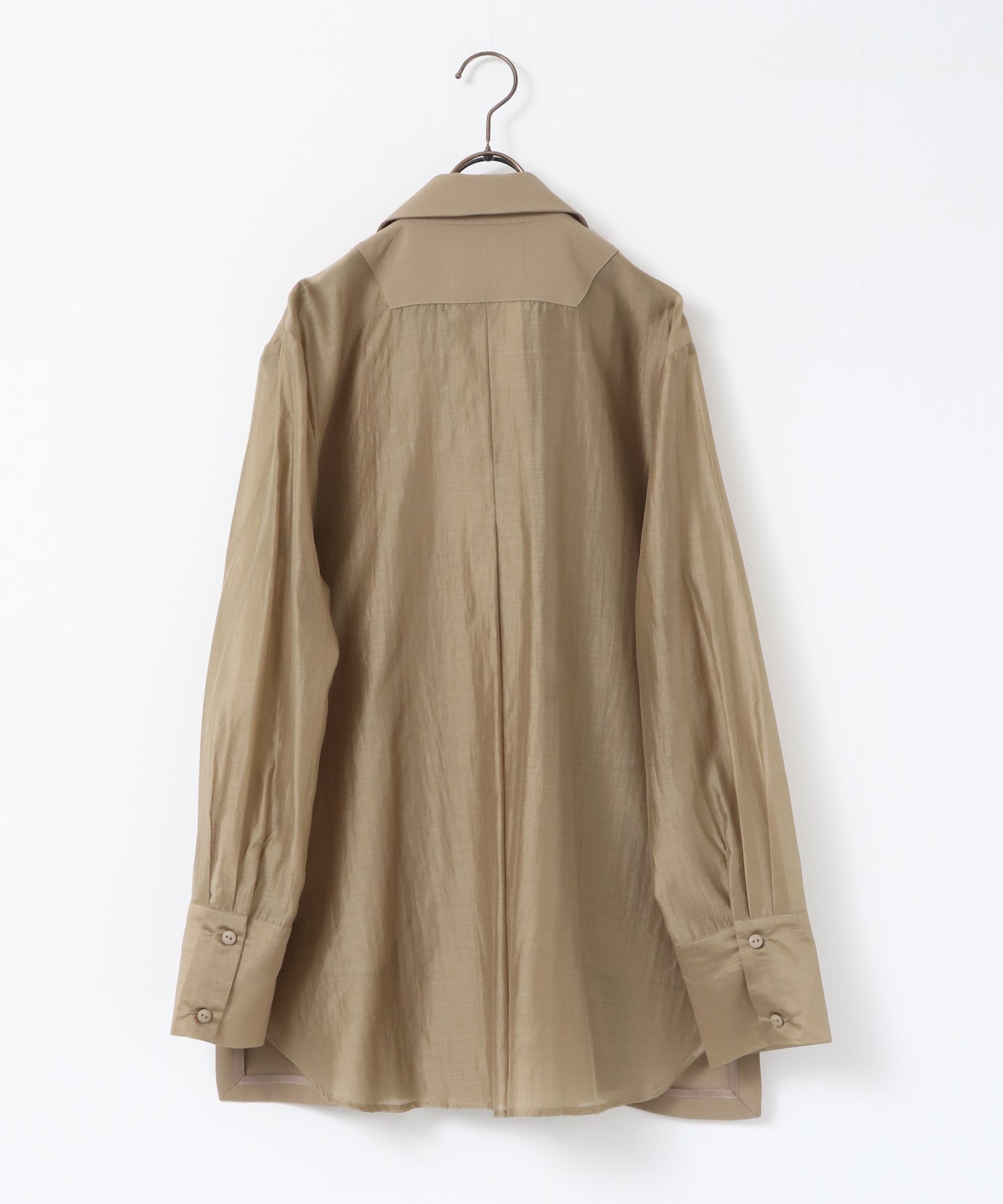 POLY TWILL SHEER TAILORED JACKET