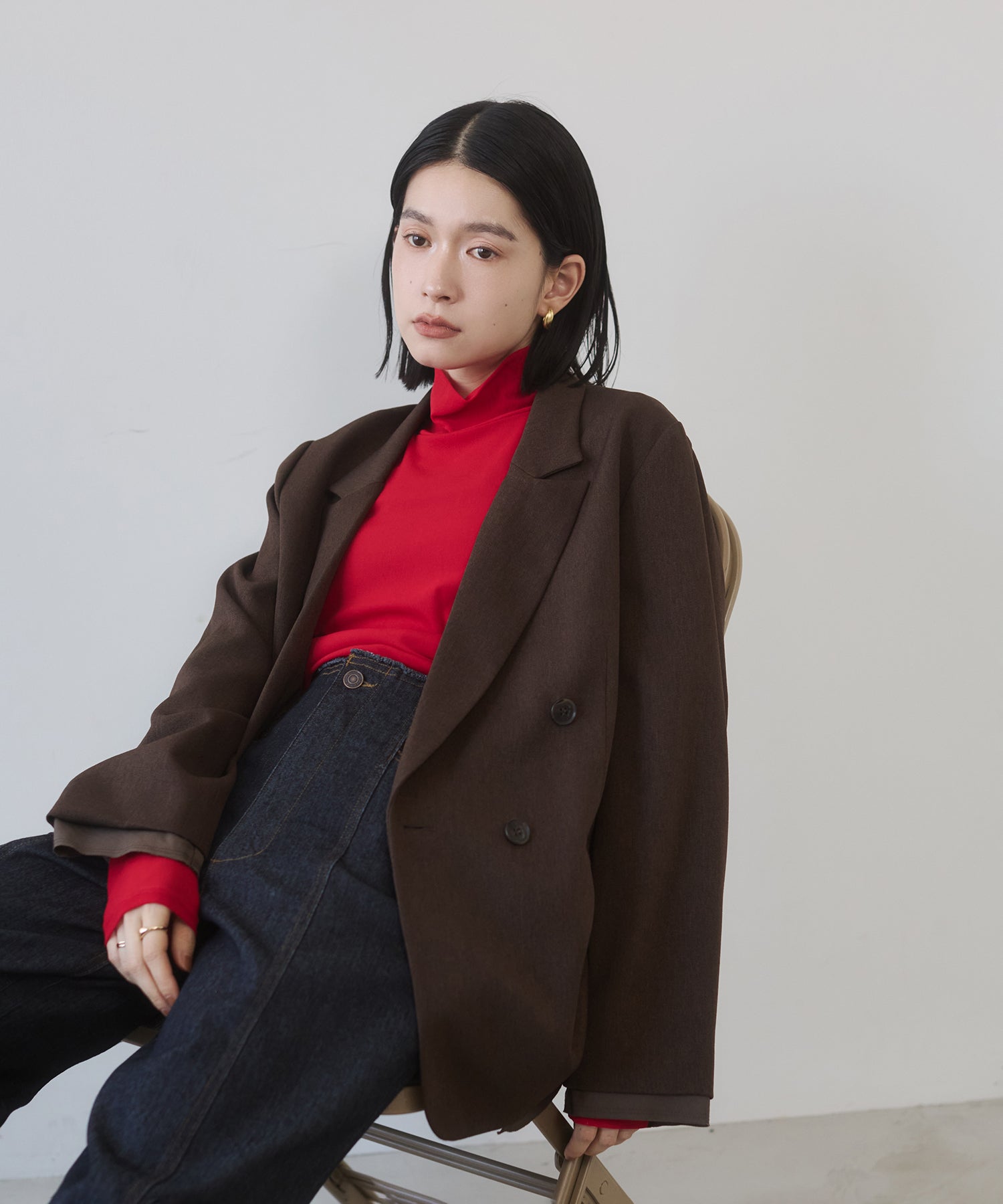 ストライプ ダブルジャケット