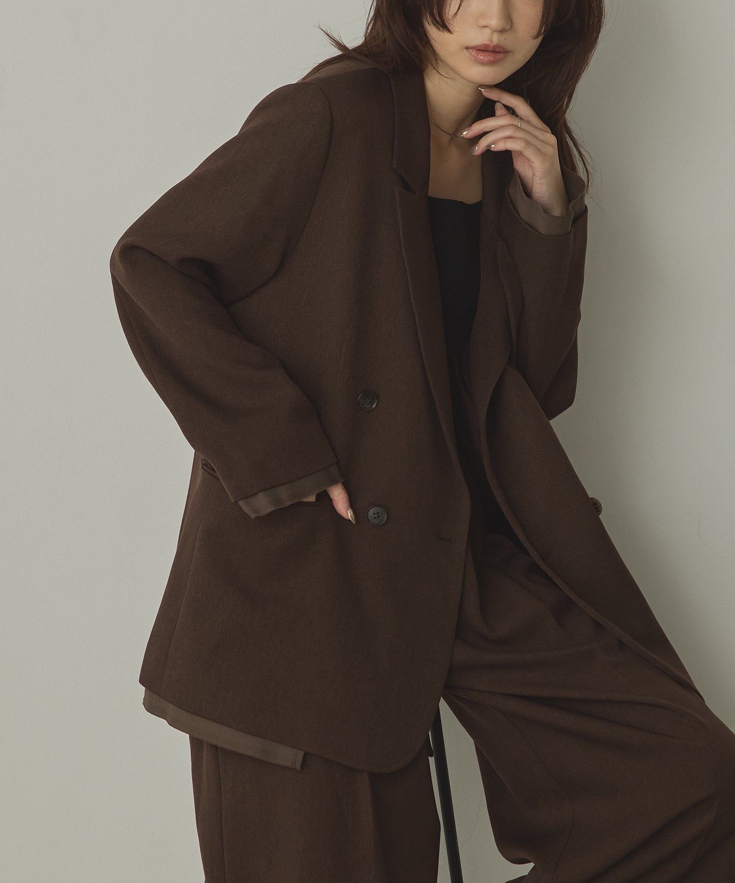 ストライプ ダブルジャケット