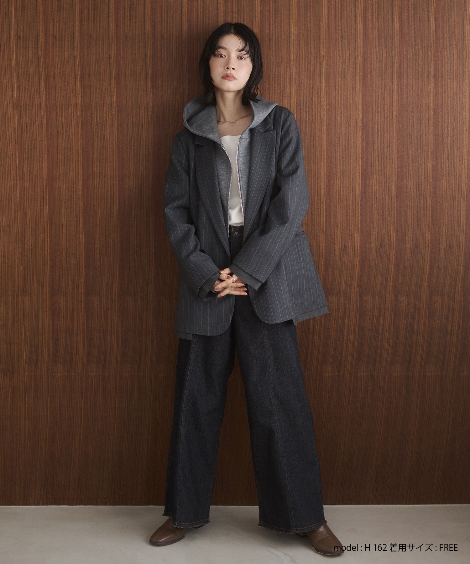 ストライプ ダブルジャケット