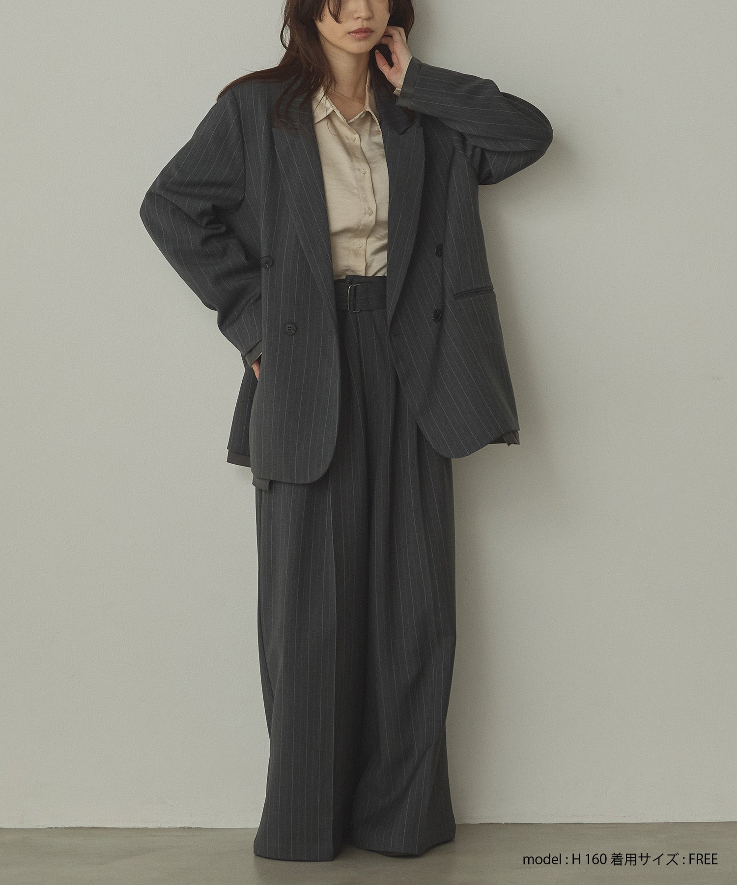 ストライプ ダブルジャケット