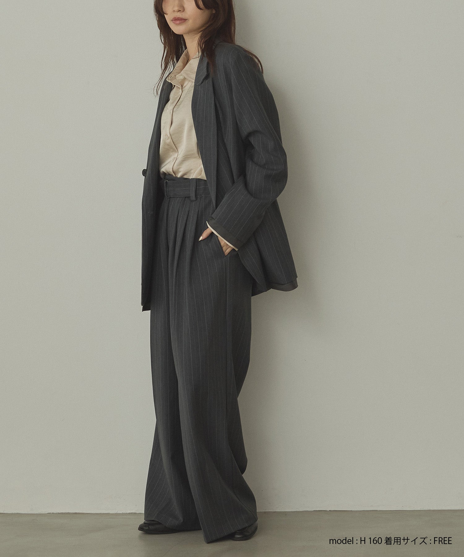 ストライプ ダブルジャケット