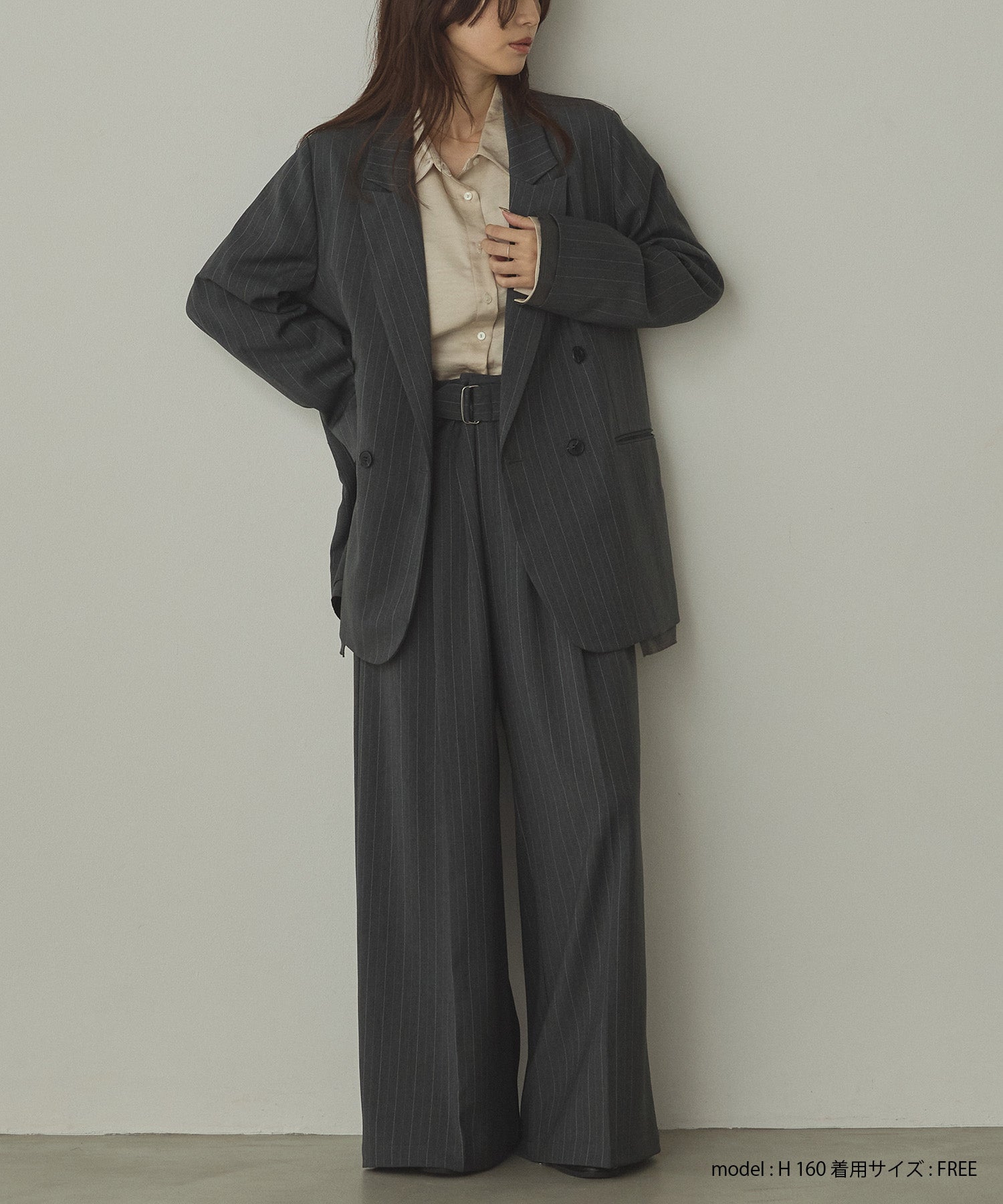 ストライプ ダブルジャケット