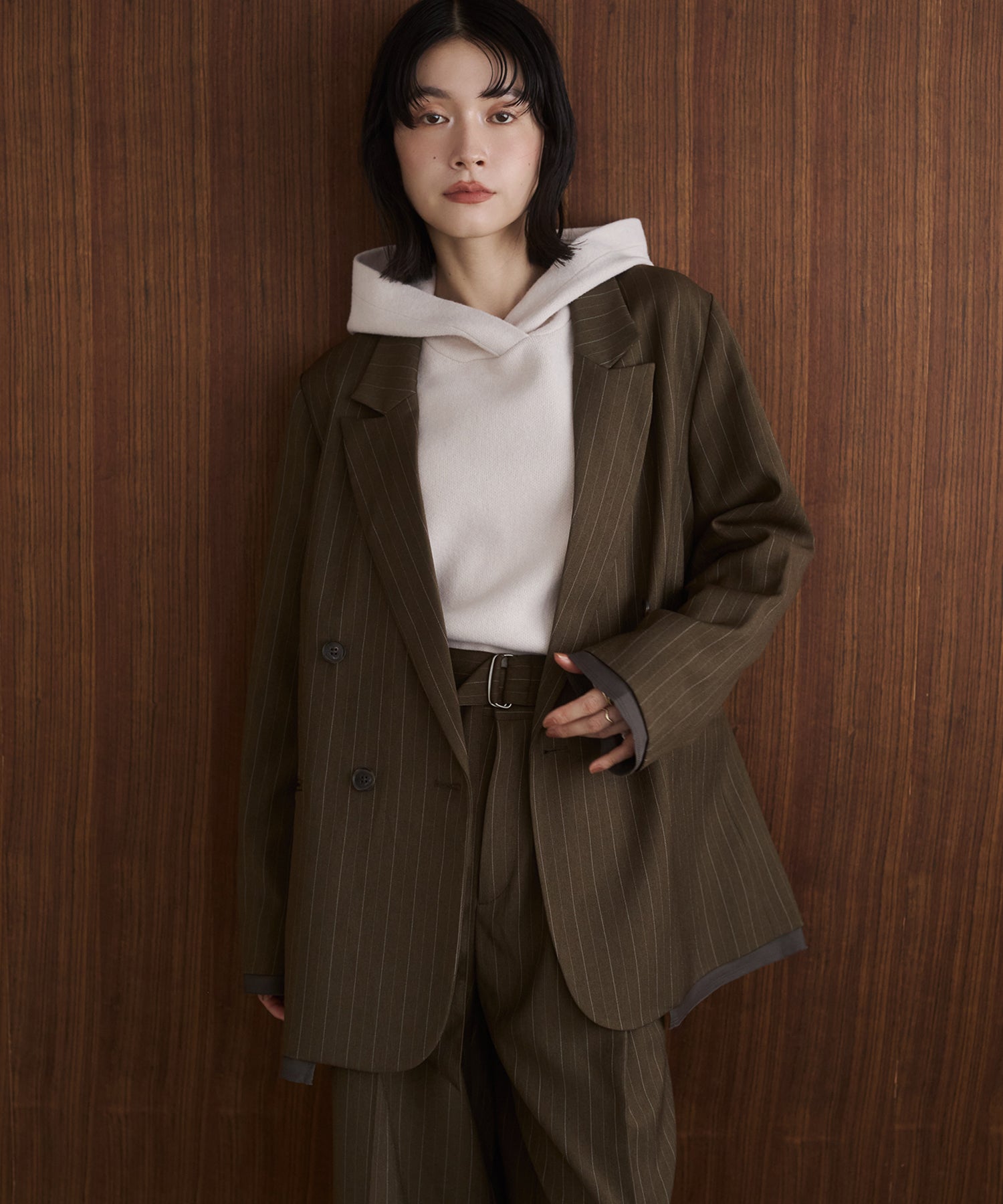 ストライプ ダブルジャケット