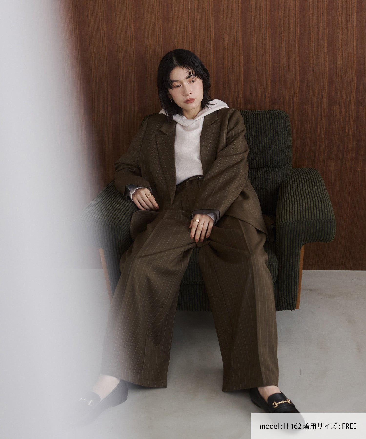 ストライプ ダブルジャケット