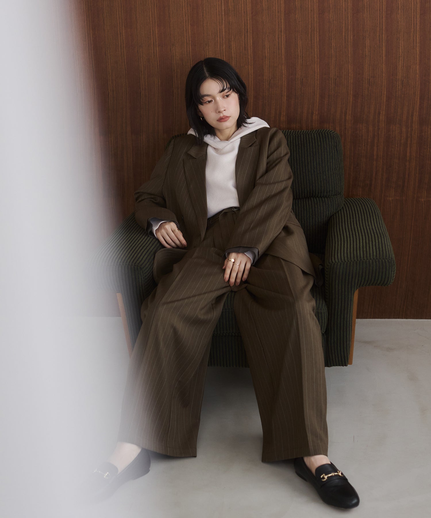 ストライプ ダブルジャケット