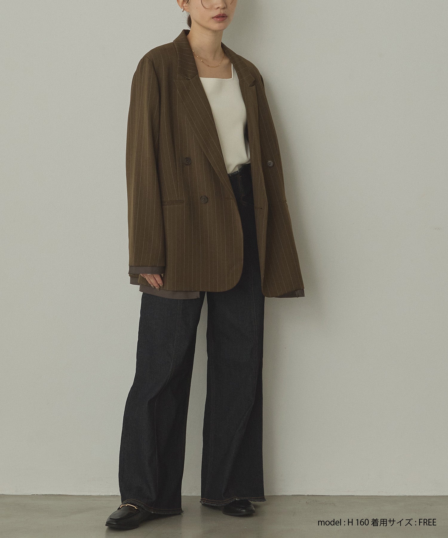 ストライプ ダブルジャケット