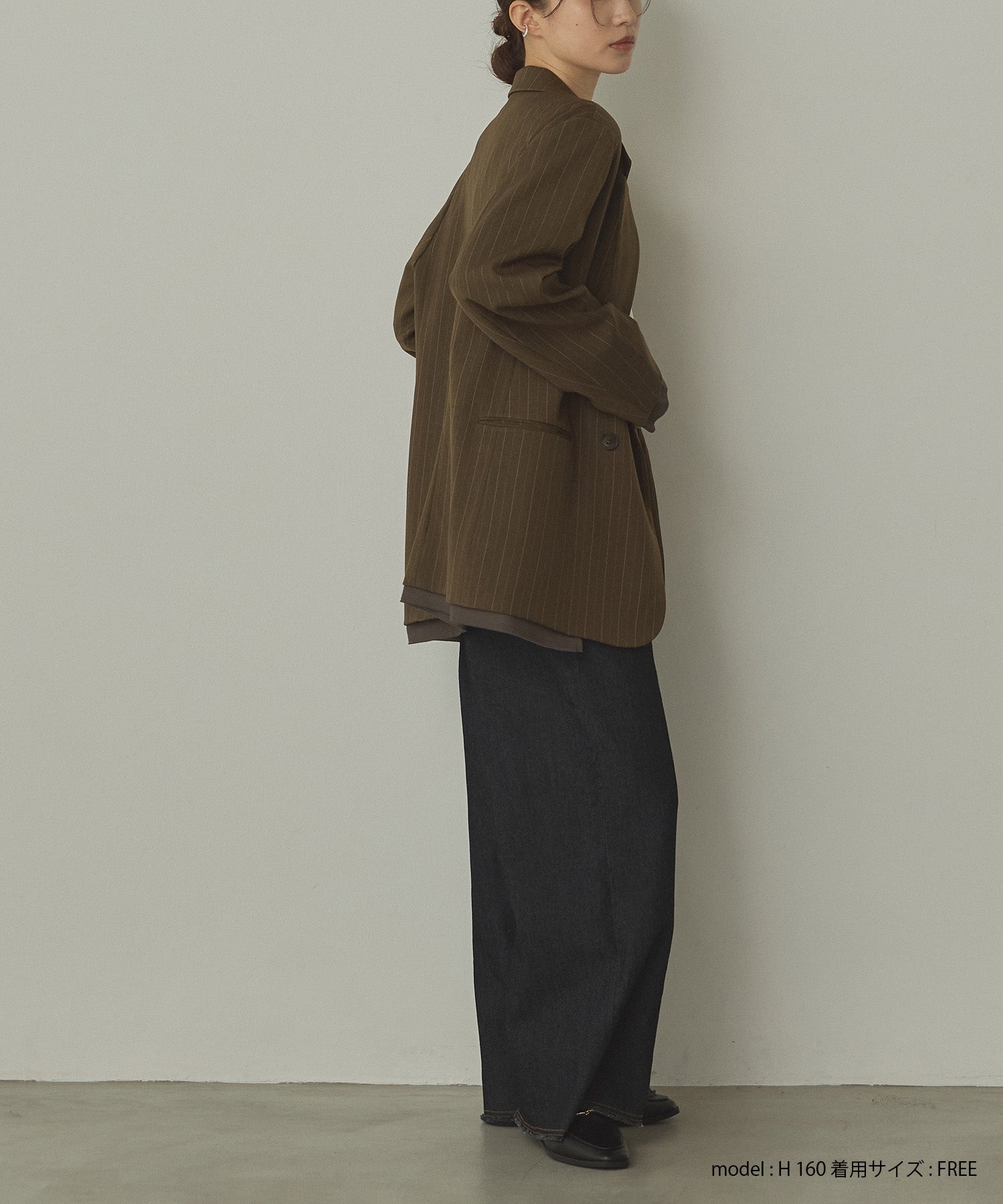 ストライプ ダブルジャケット