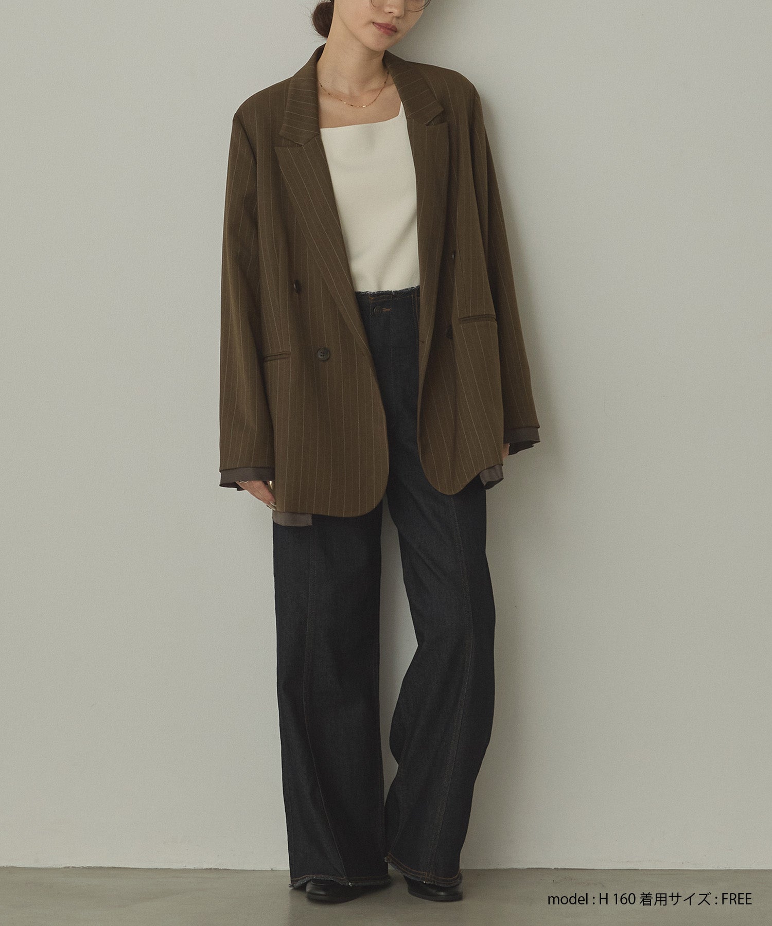 ストライプ ダブルジャケット