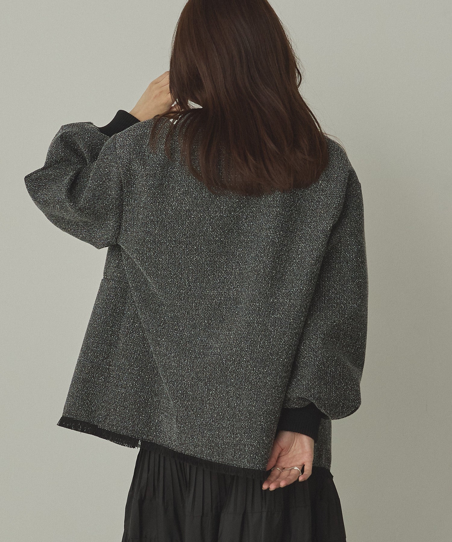 STAND COLLAR TWEED BLOUSON