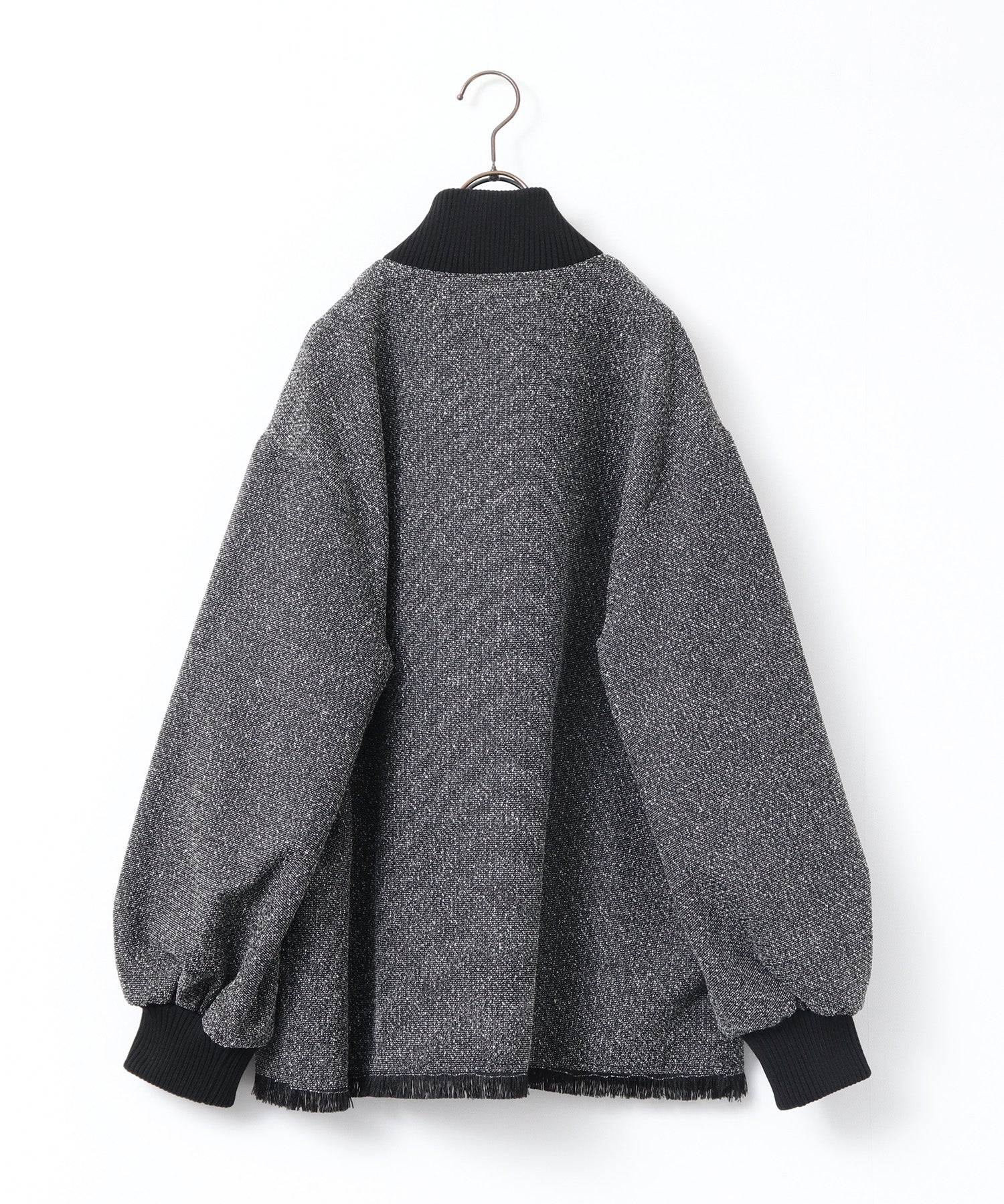 STAND COLLAR TWEED BLOUSON