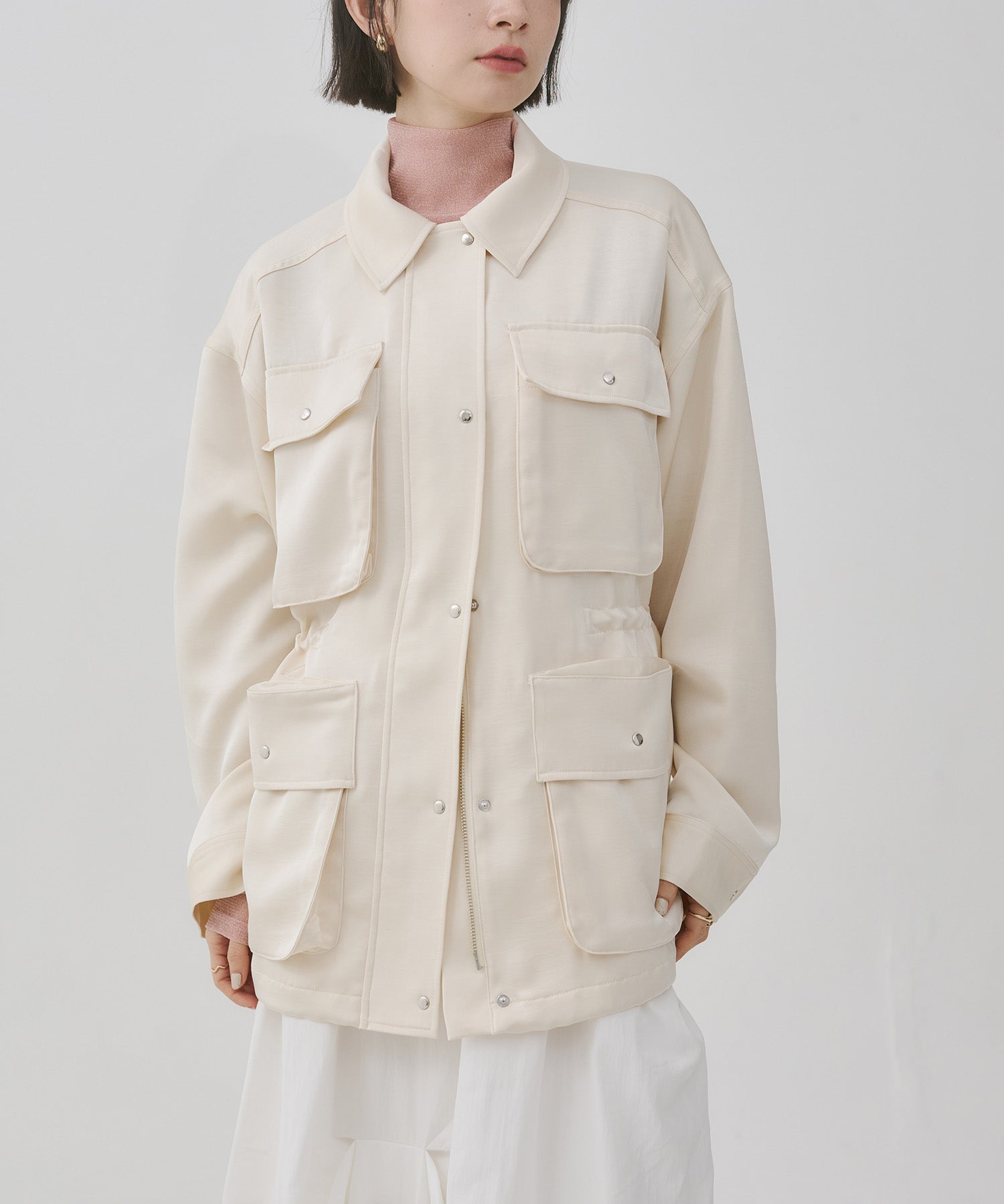 SATIN BIG POCKET LIGHT BLOUSON