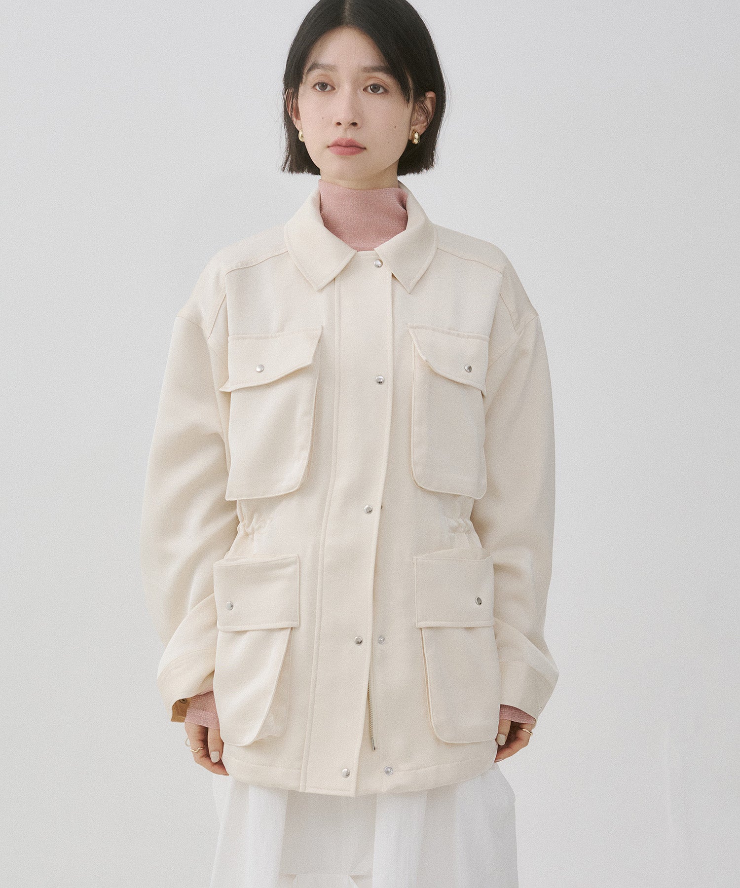 SATIN BIG POCKET LIGHT BLOUSON