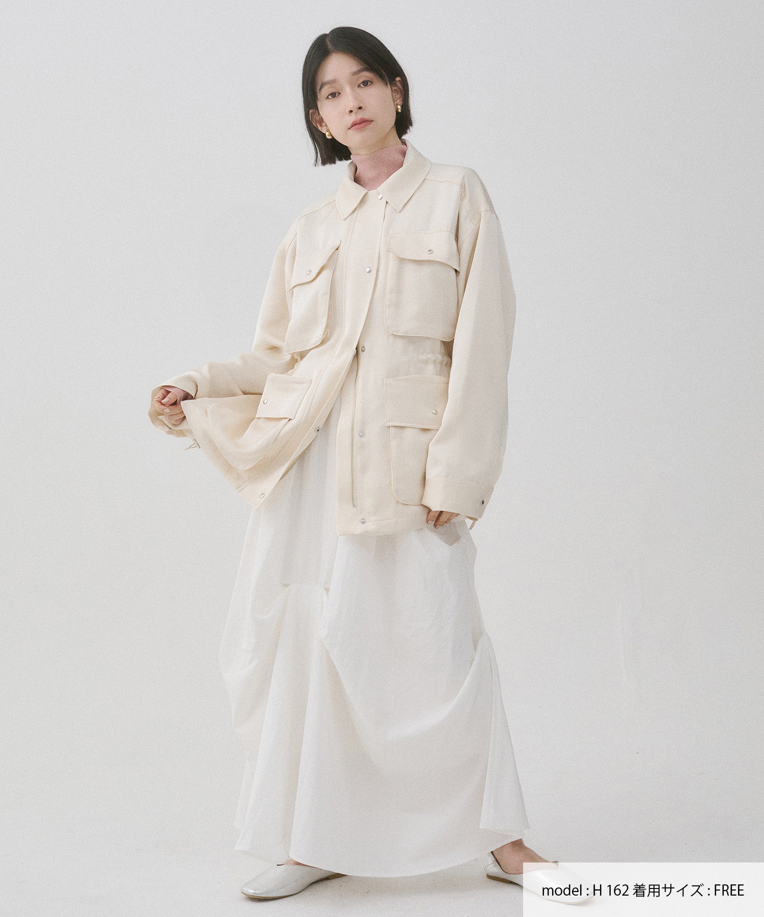 SATIN BIG POCKET LIGHT BLOUSON