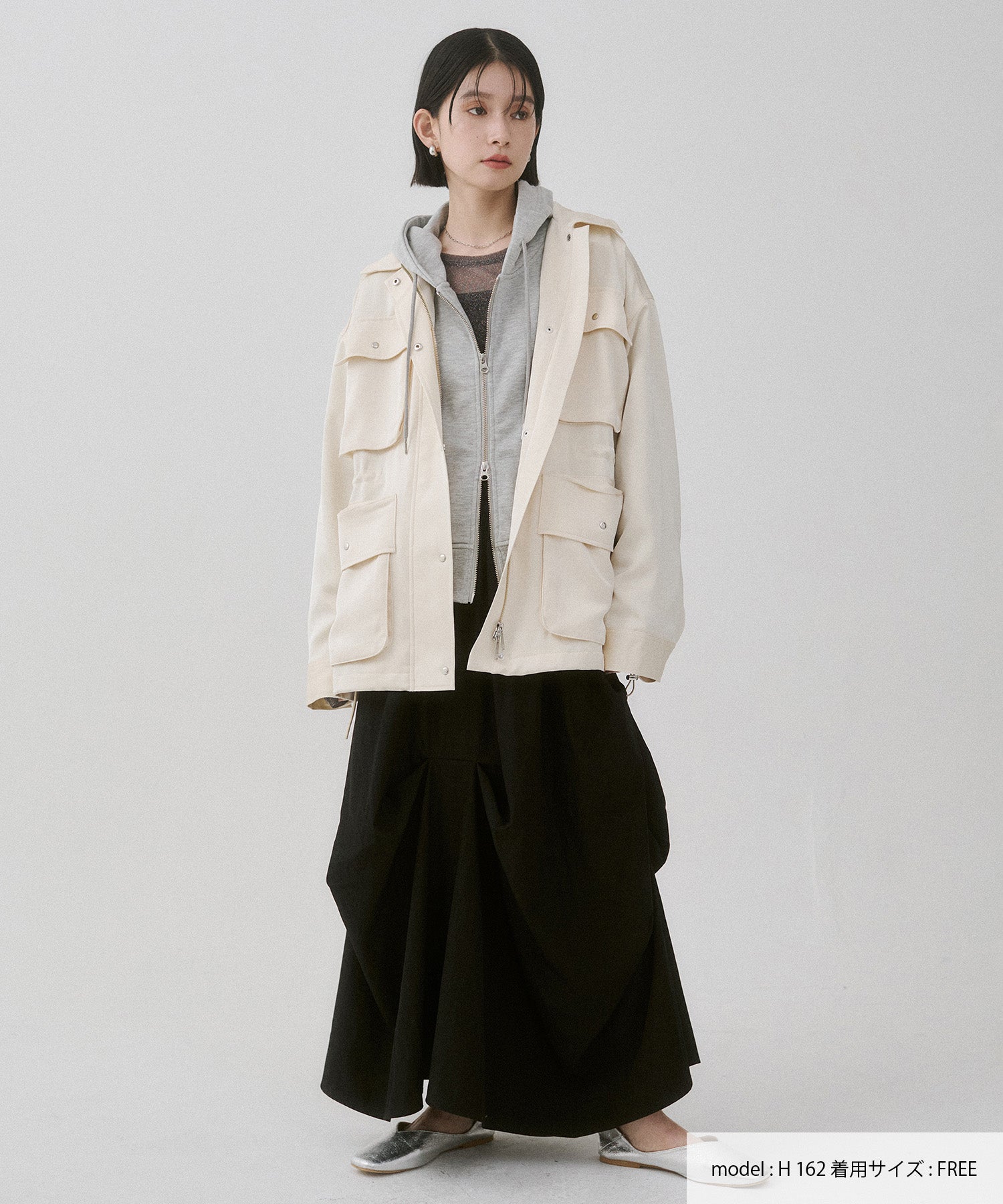 SATIN BIG POCKET LIGHT BLOUSON