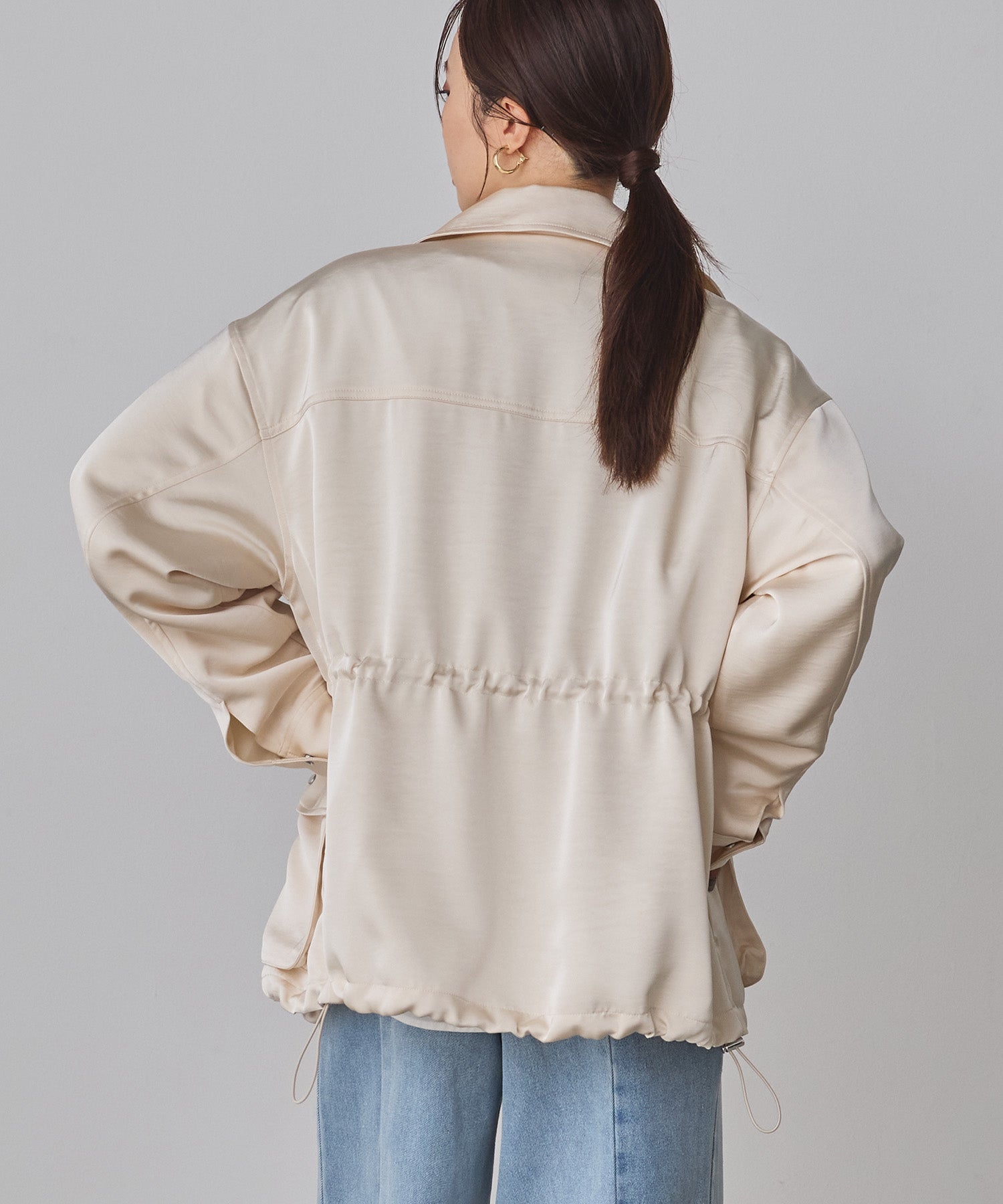 SATIN BIG POCKET LIGHT BLOUSON