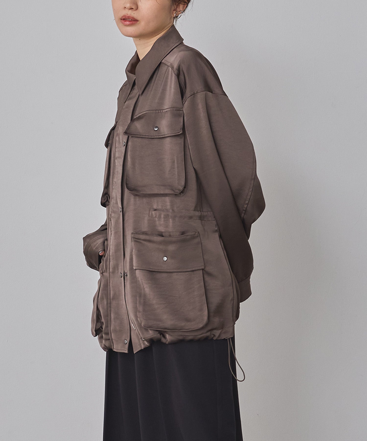 SATIN BIG POCKET LIGHT BLOUSON