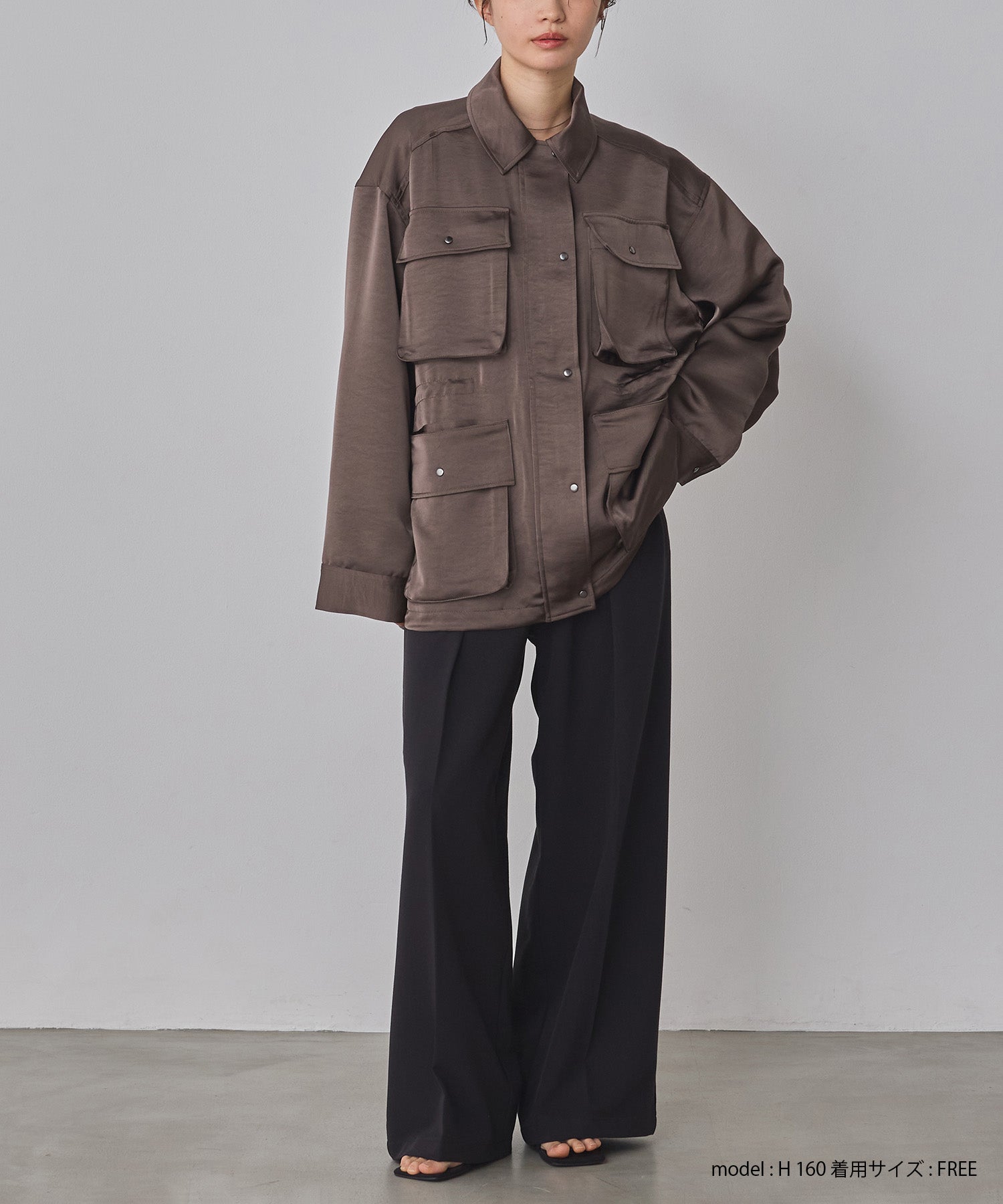 SATIN BIG POCKET LIGHT BLOUSON