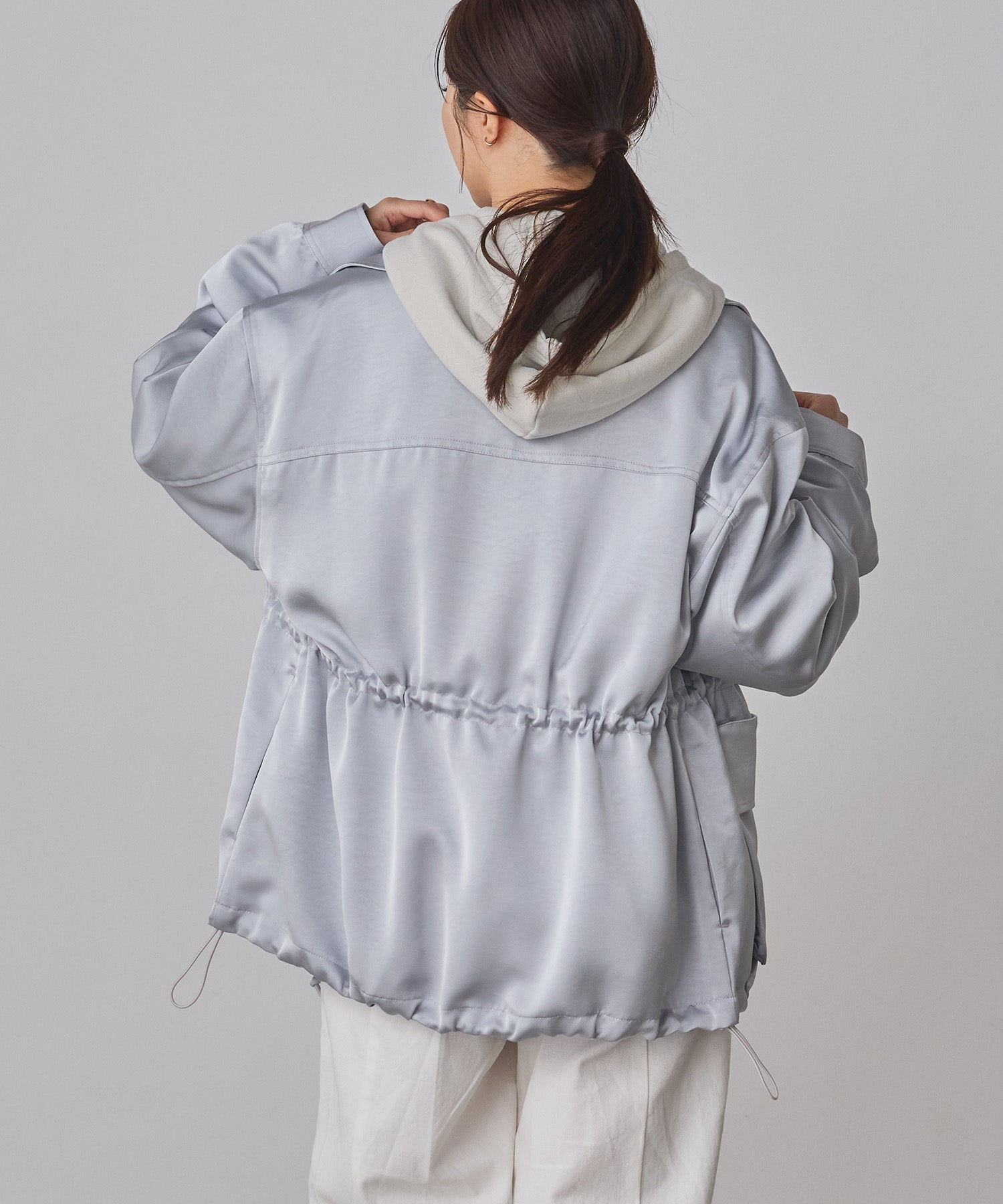 SATIN BIG POCKET LIGHT BLOUSON