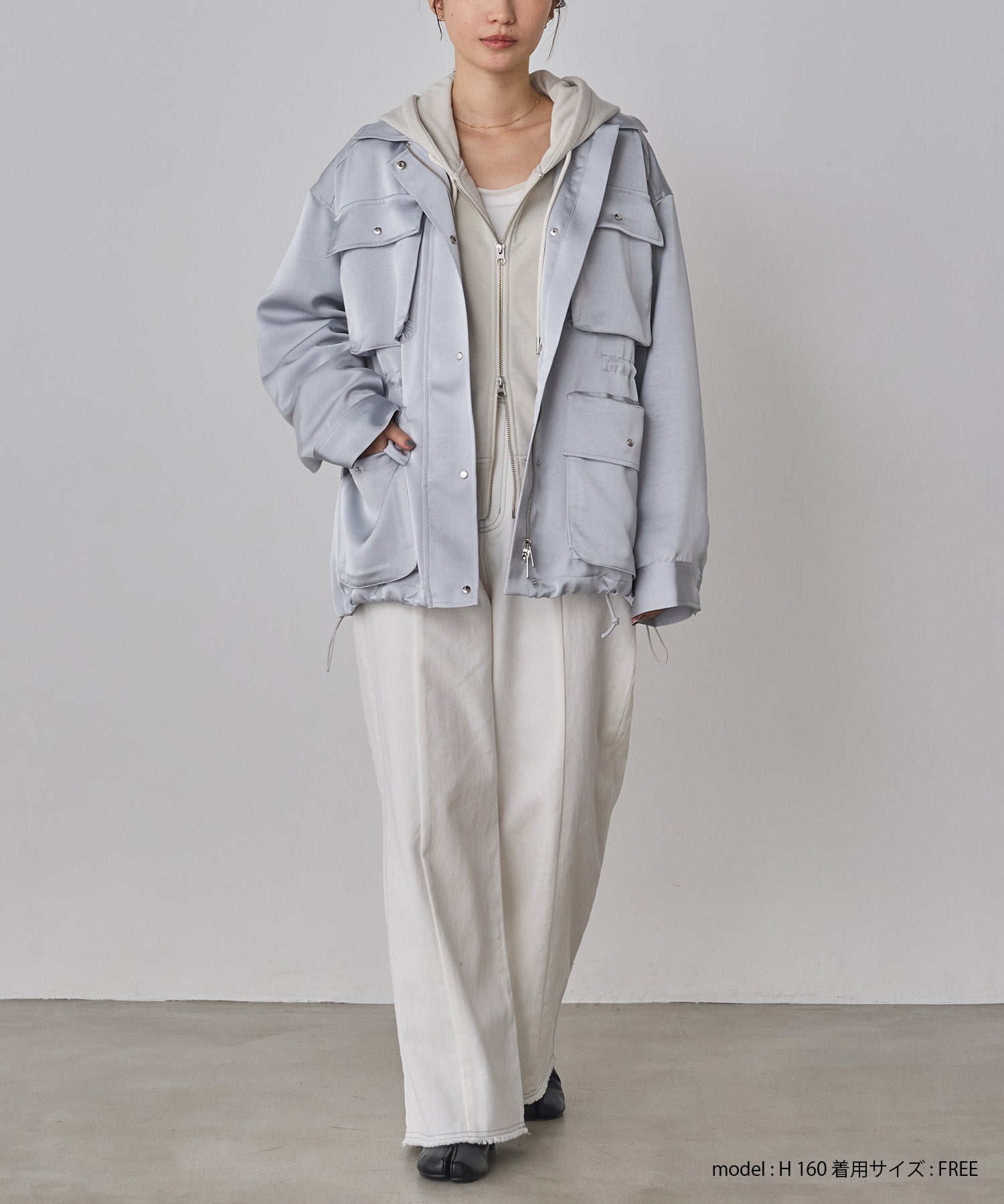 SATIN BIG POCKET LIGHT BLOUSON