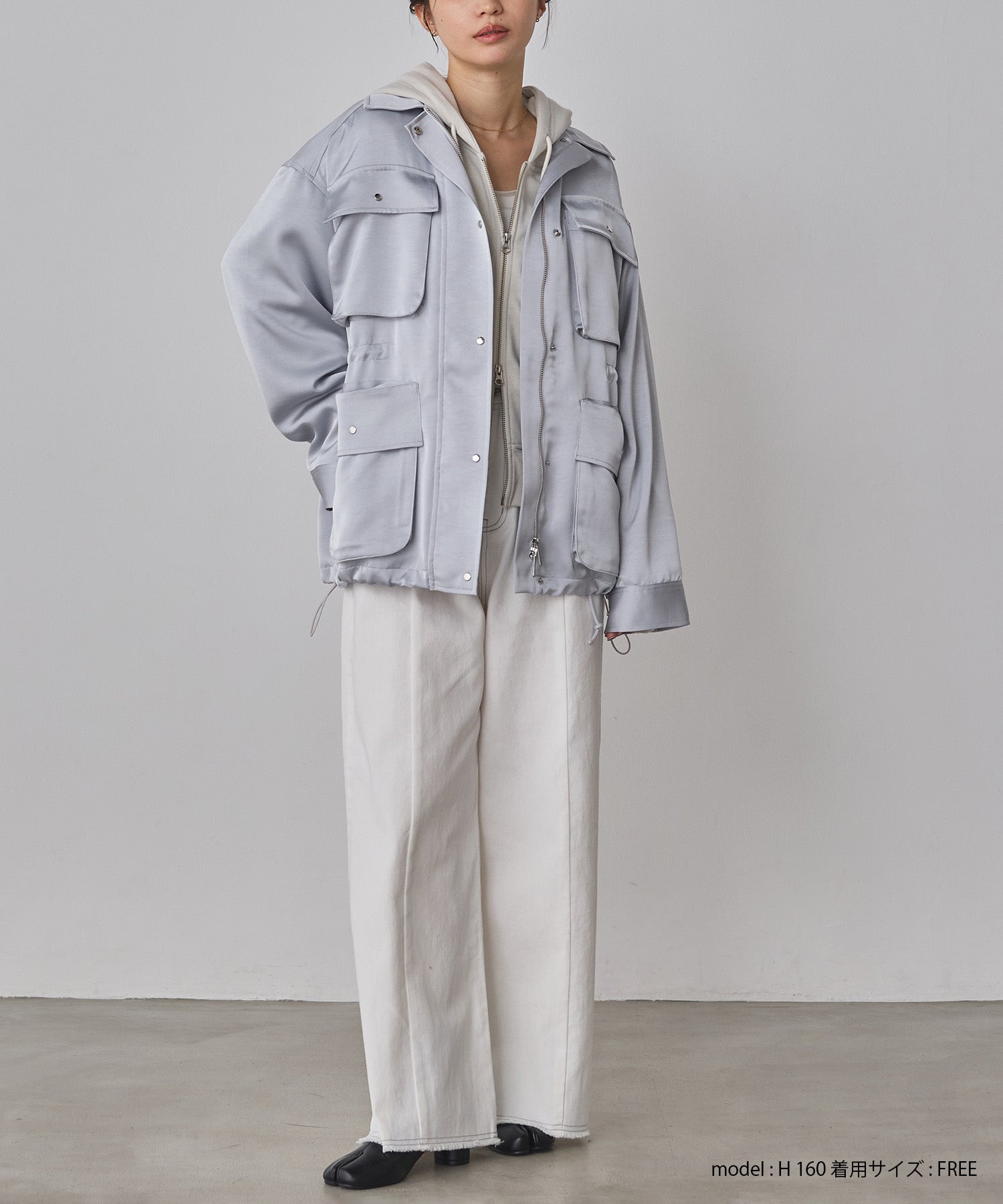 SATIN BIG POCKET LIGHT BLOUSON