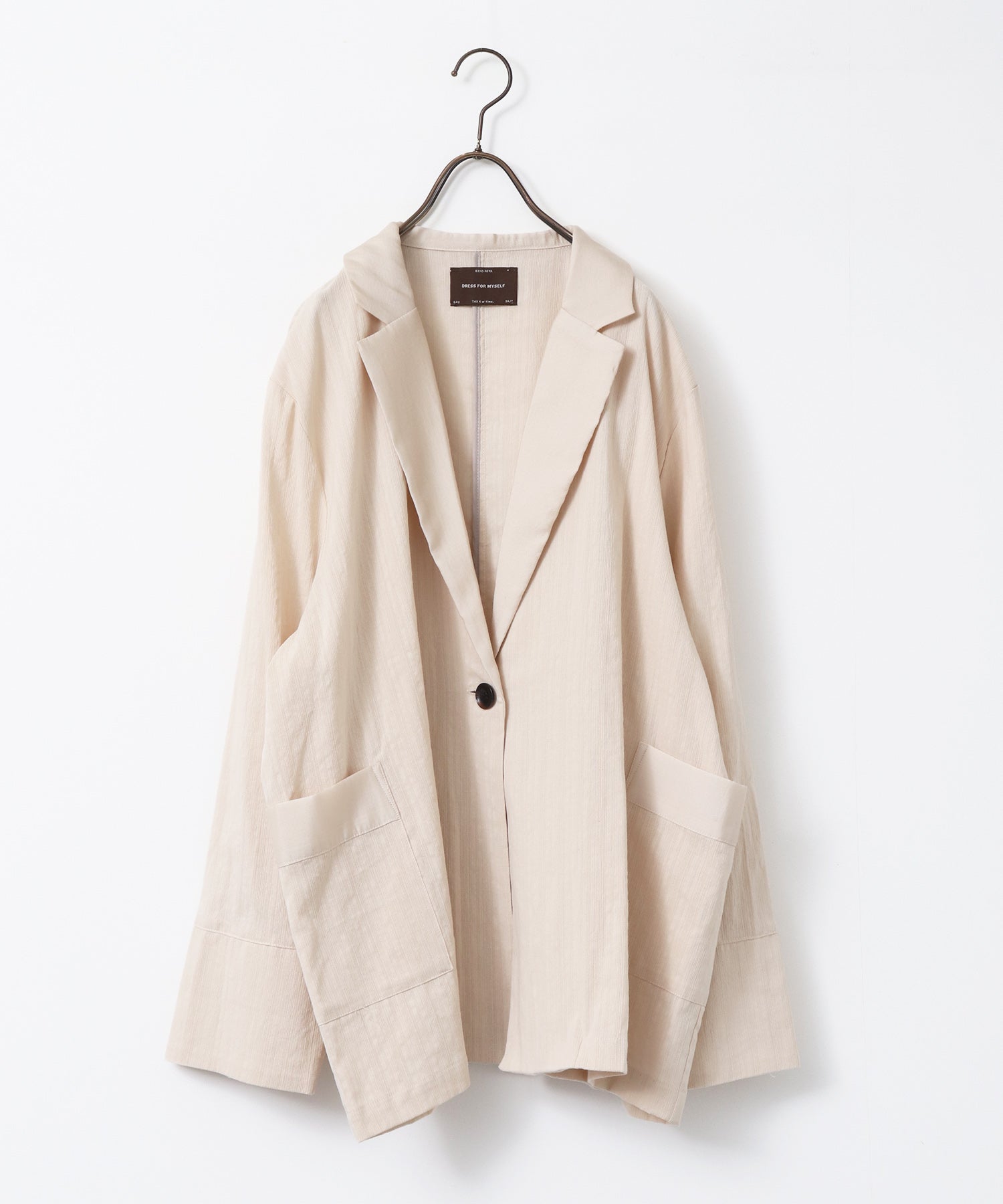 MIXED-FABRIC TAILORED JACKET