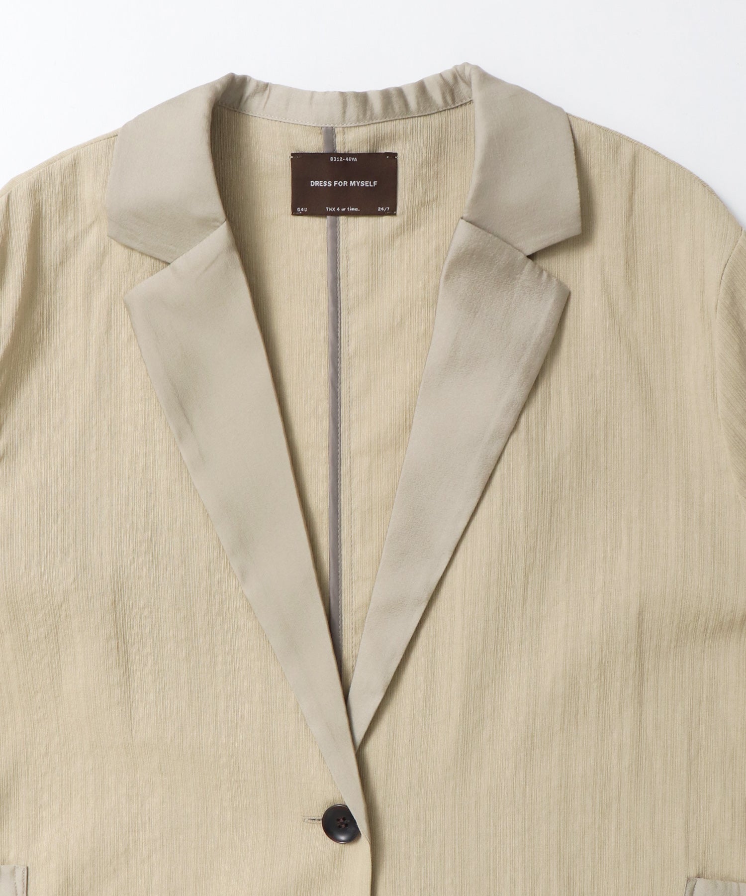 MIXED-FABRIC TAILORED JACKET