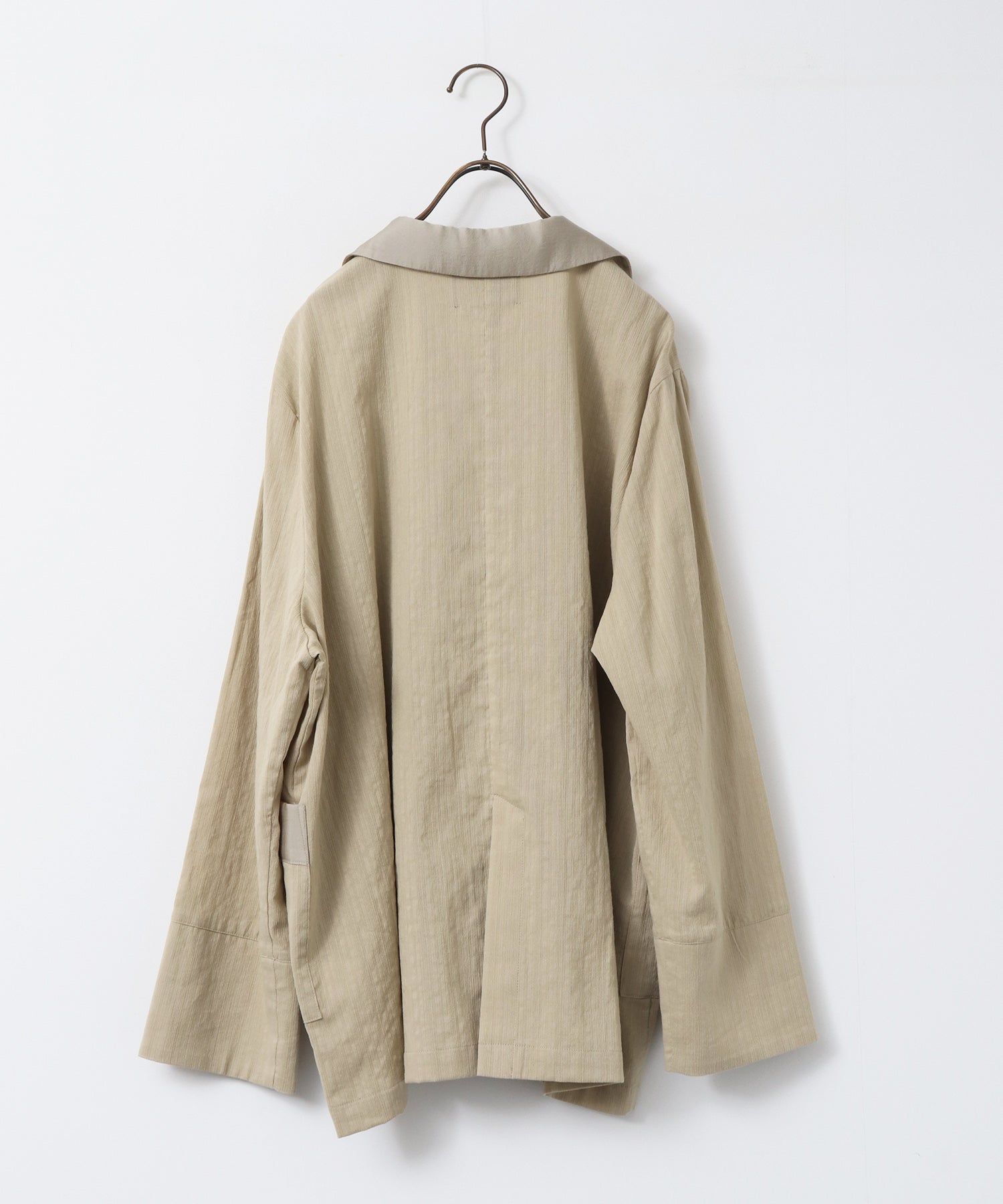 MIXED-FABRIC TAILORED JACKET