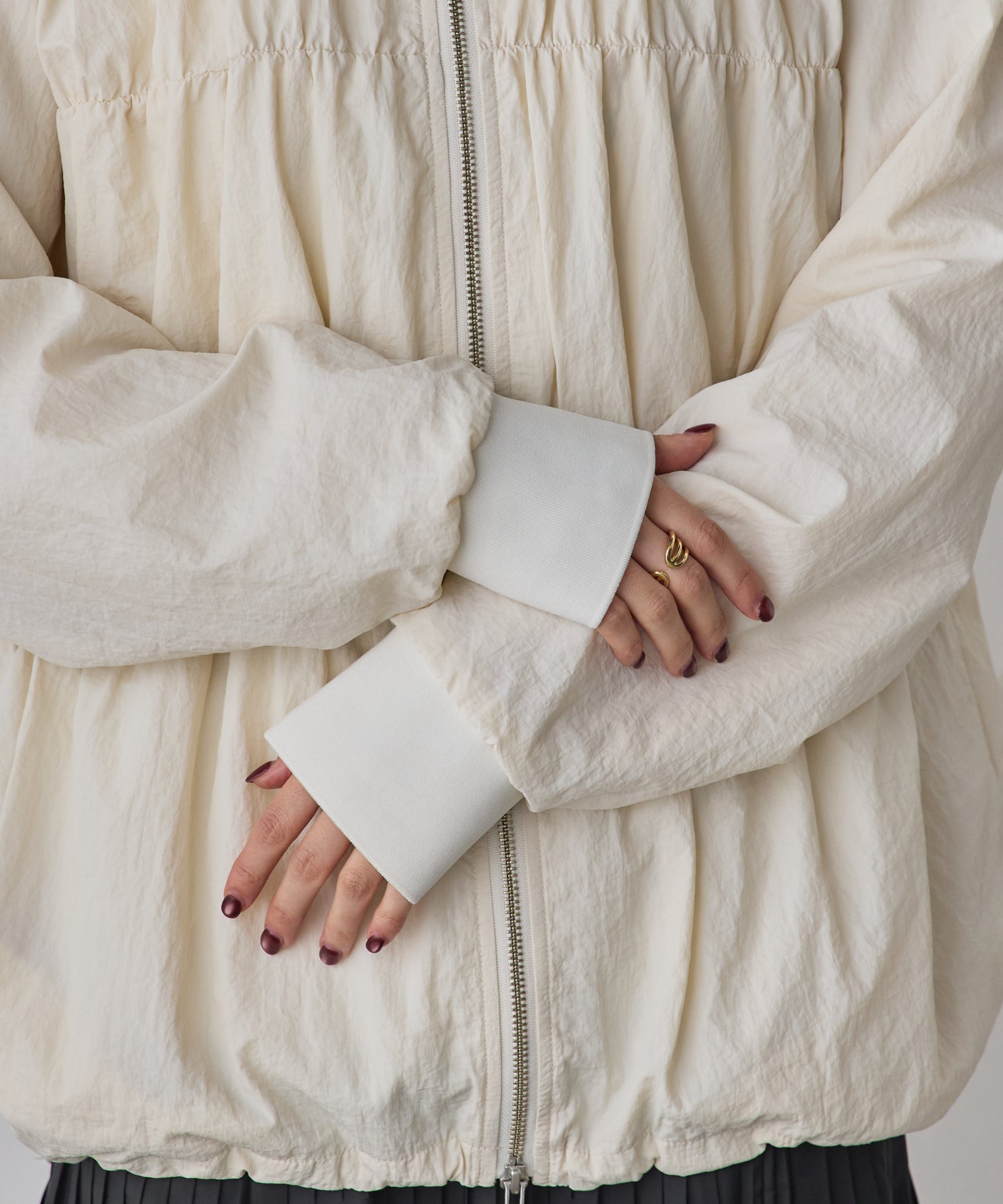 NYLON DOUBLE ZIP BLOUSON