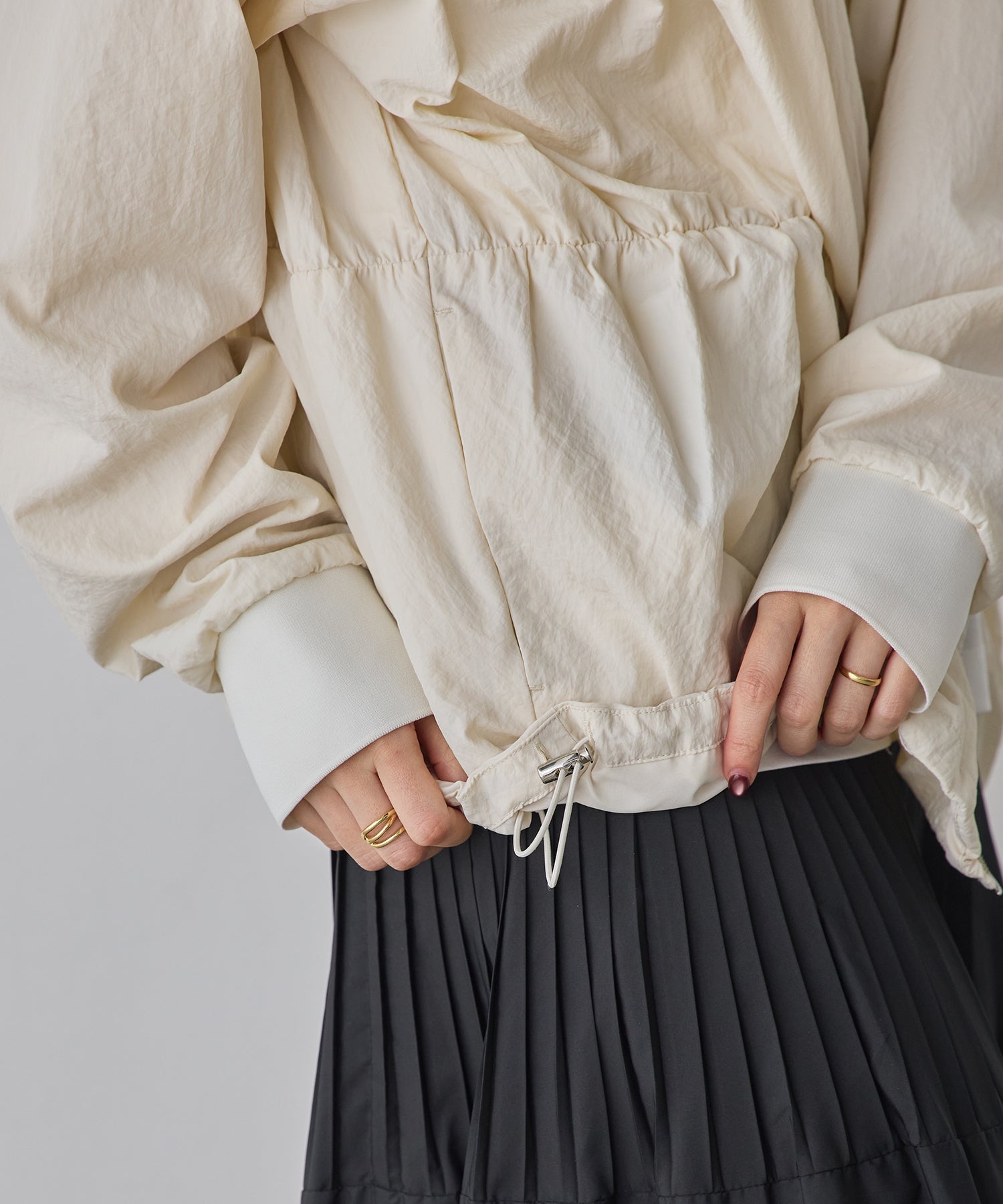 NYLON DOUBLE ZIP BLOUSON