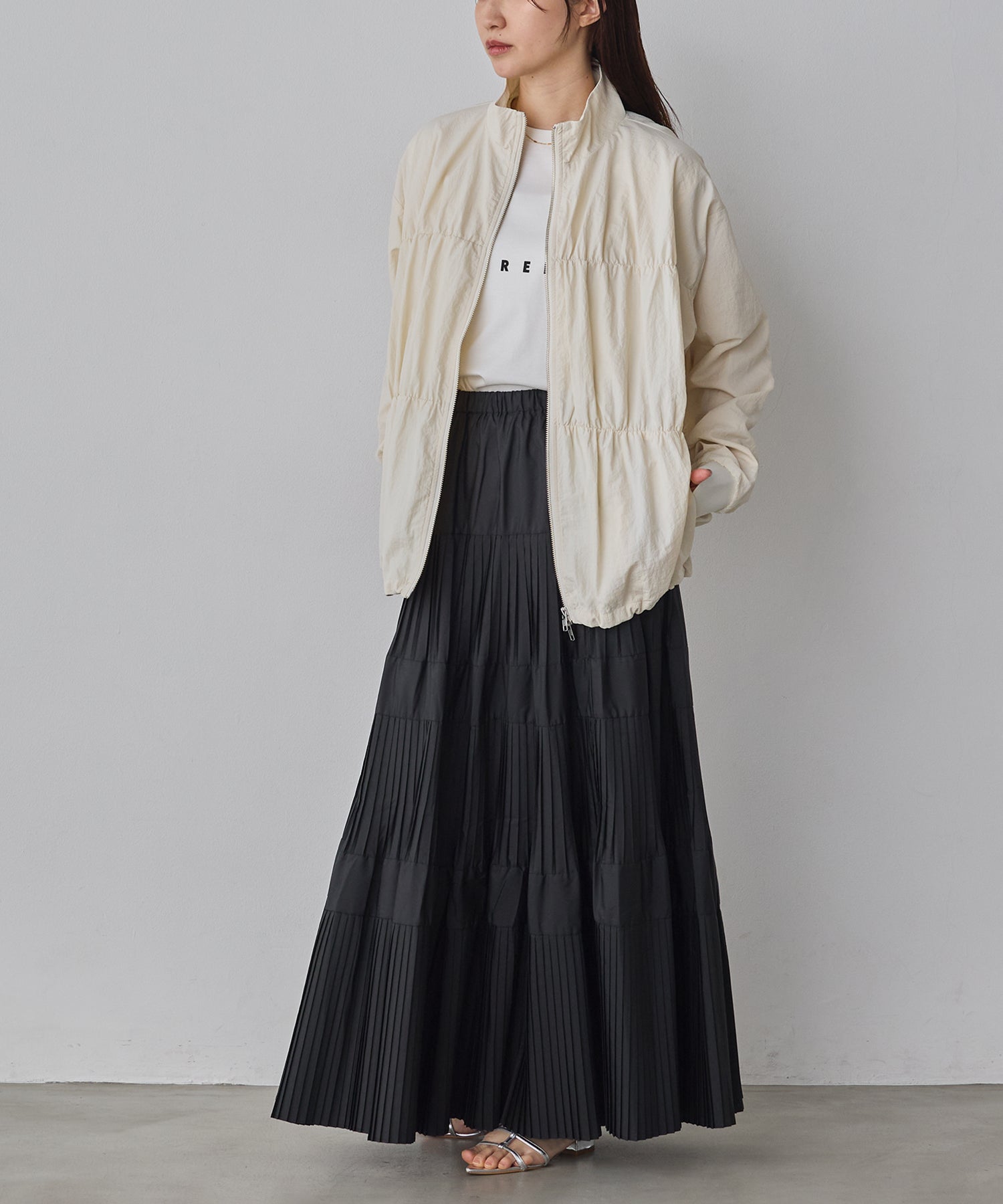 NYLON DOUBLE ZIP BLOUSON