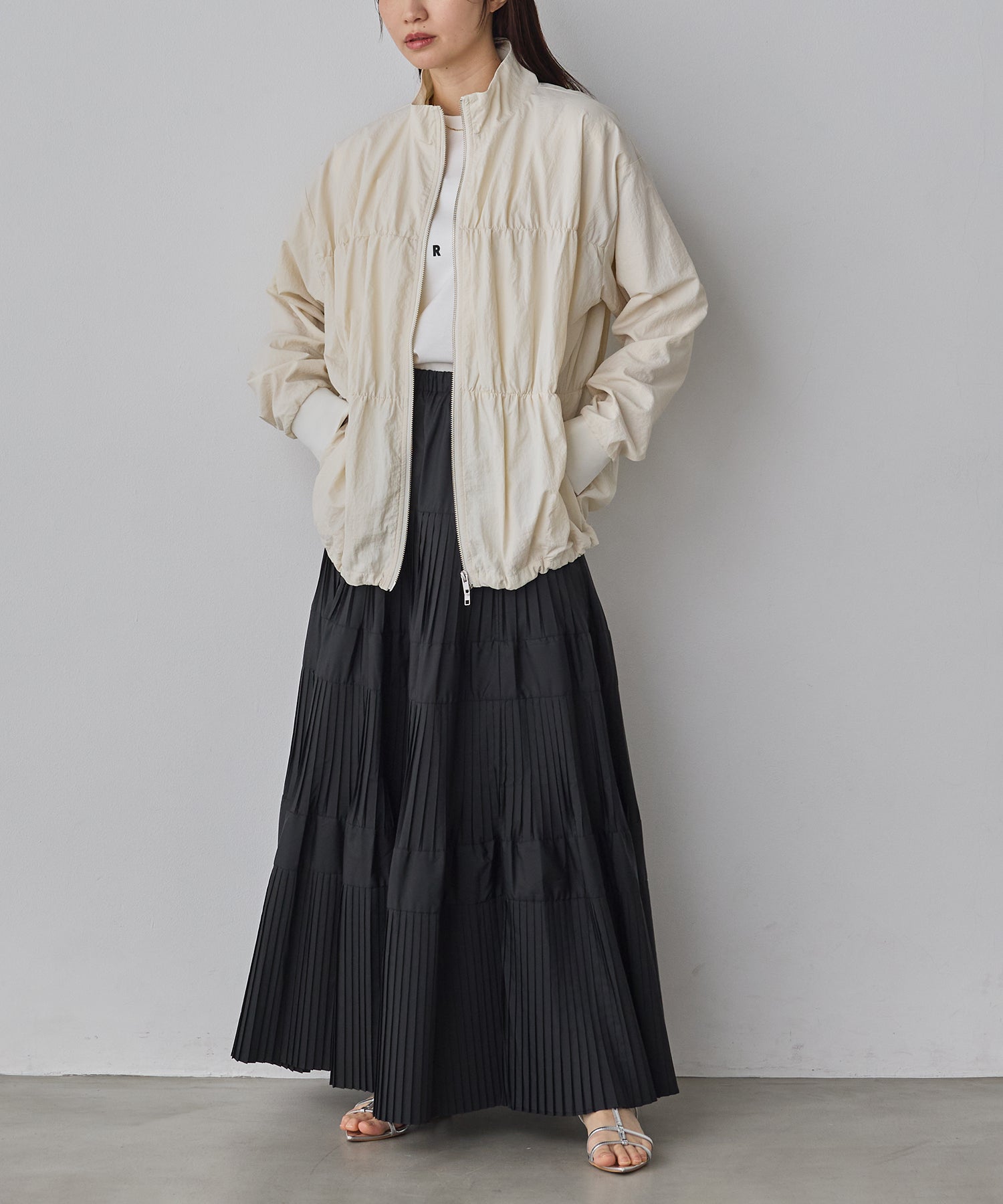 NYLON DOUBLE ZIP BLOUSON