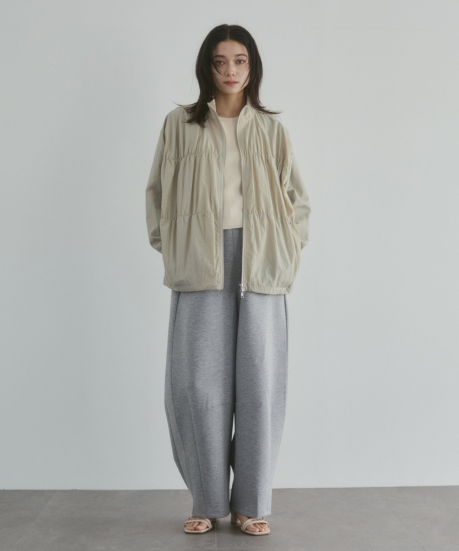 NYLON DOUBLE ZIP BLOUSON