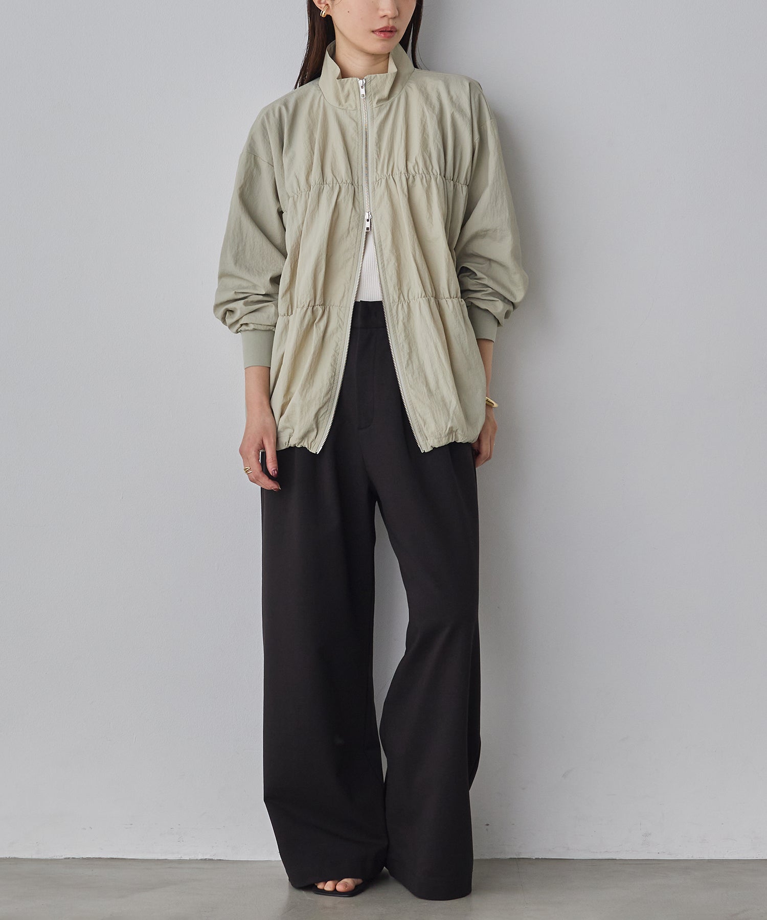 NYLON DOUBLE ZIP BLOUSON